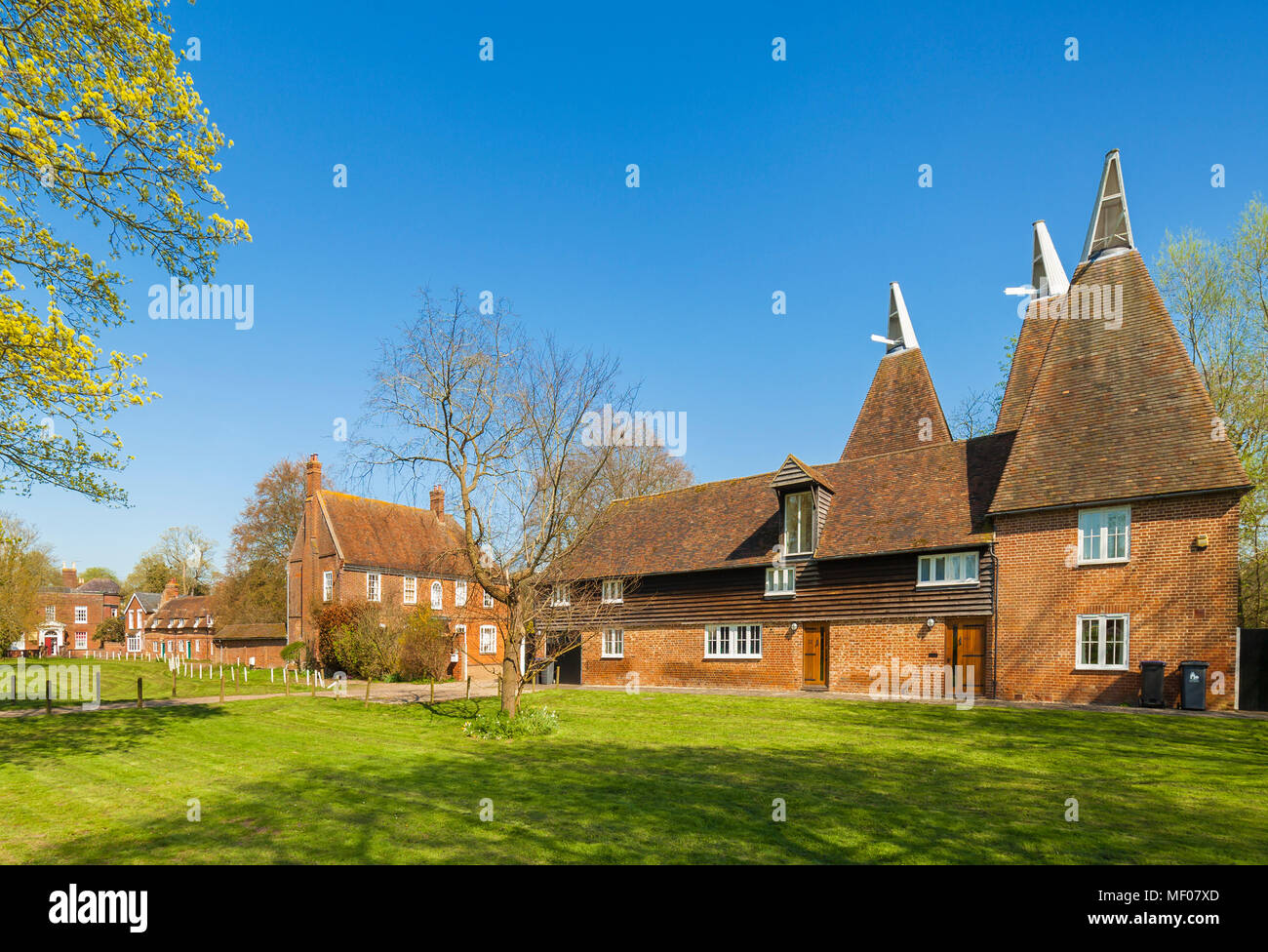 The Green, Littlebourne Village, Kent. Stock Photo