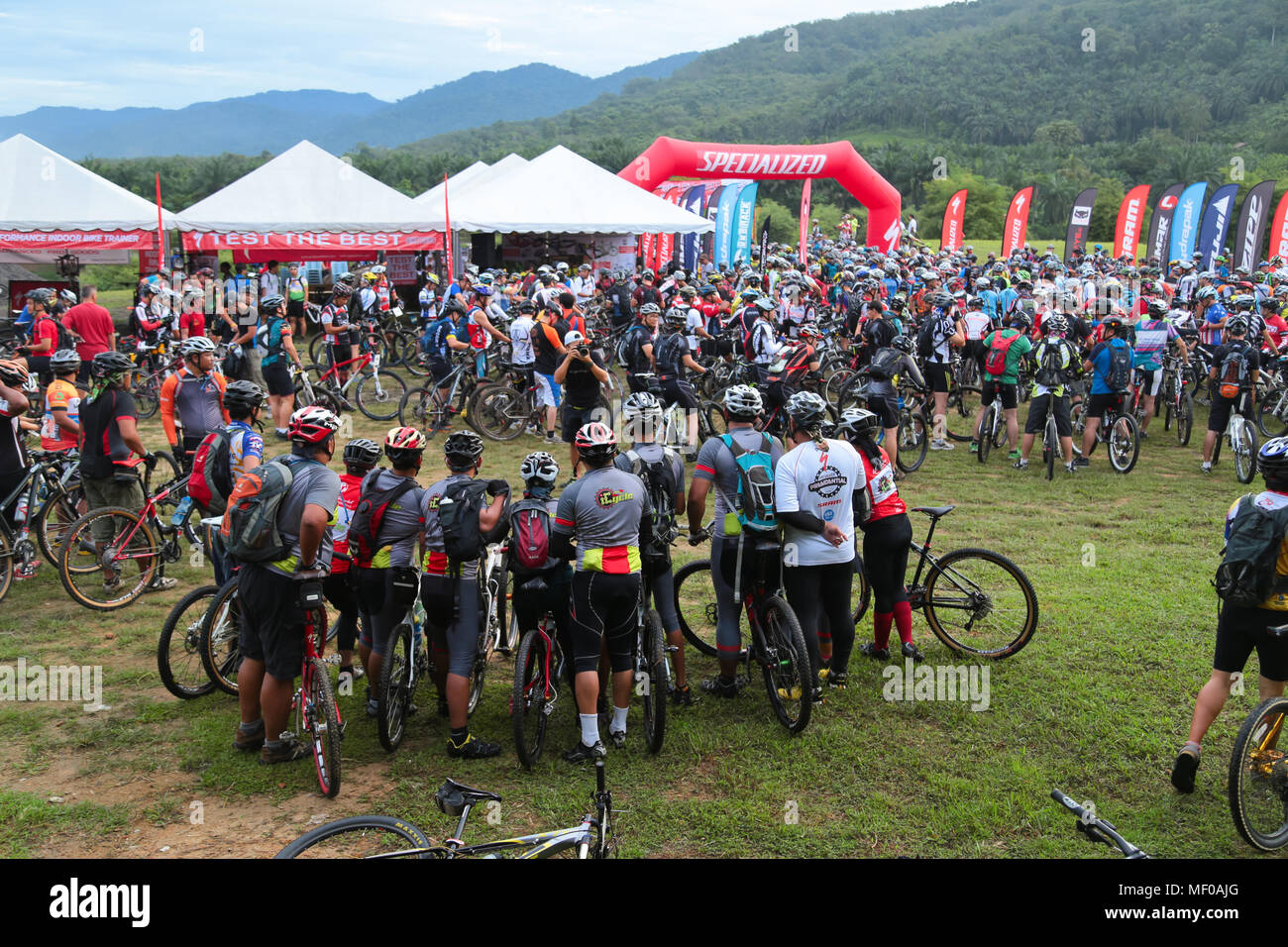 Competitive Bike Riders Hundreds of mountain bike enthusiasts participate the PCC Specialized ...