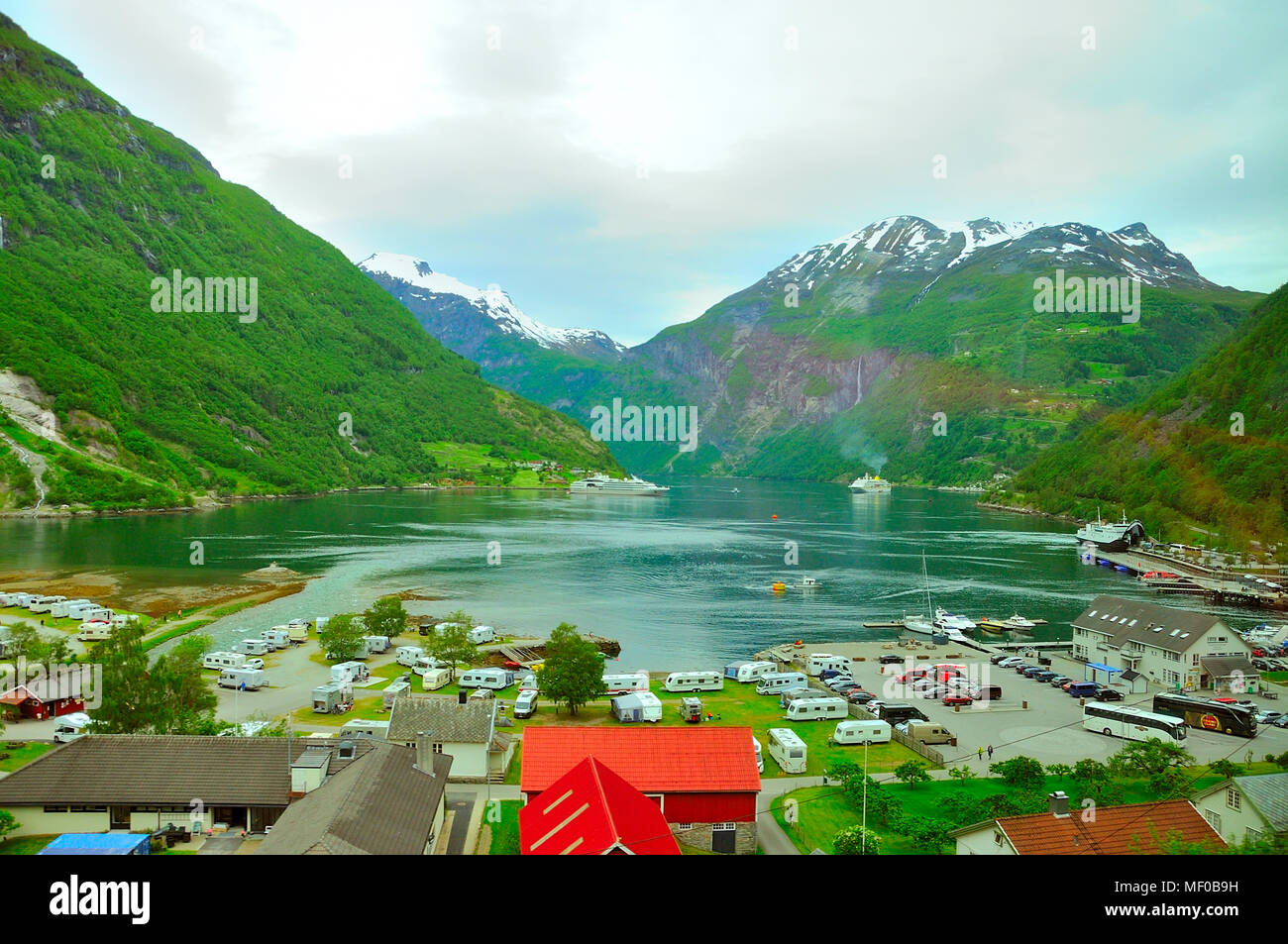 Views of the famous fjord of geirangerfjord, in Norway One of the most