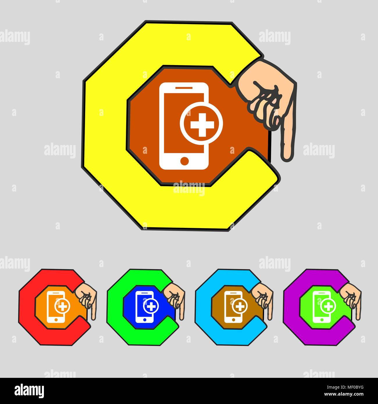 Mobile devices sign icon. mobile with symbol plus. Map pointers ...