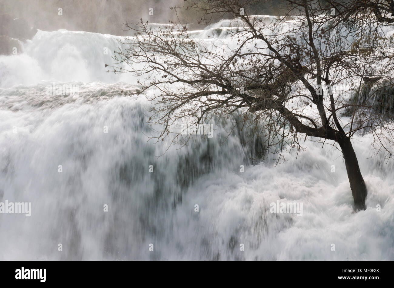 Beautifull Krka waterfalls background Stock Photo