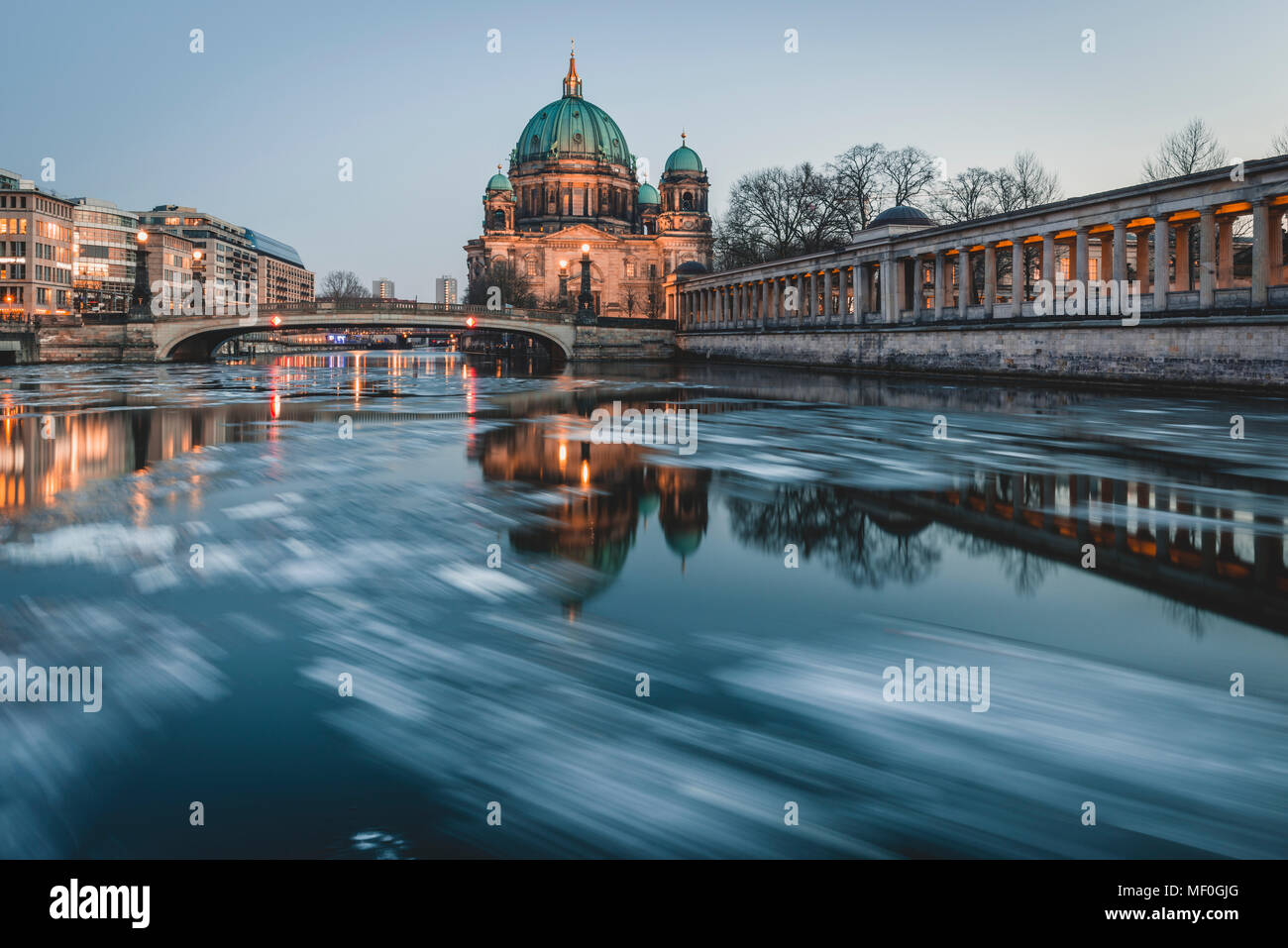 Germany, Berlin, view to Berliner Cathedral at twilight Stock Photo