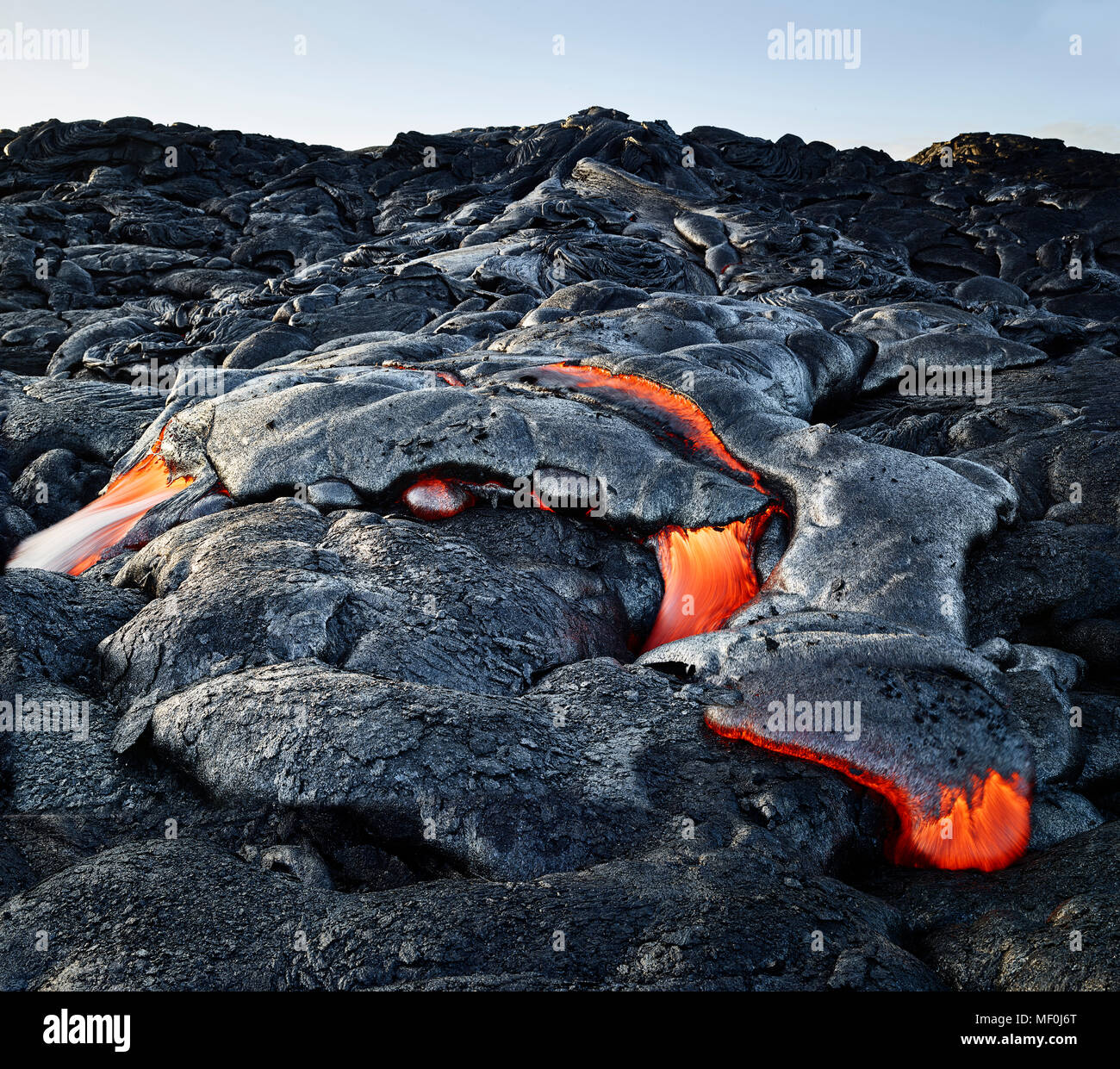 Hawaii, Big Island, Hawai'i Volcanoes National Park, lava Stock Photo