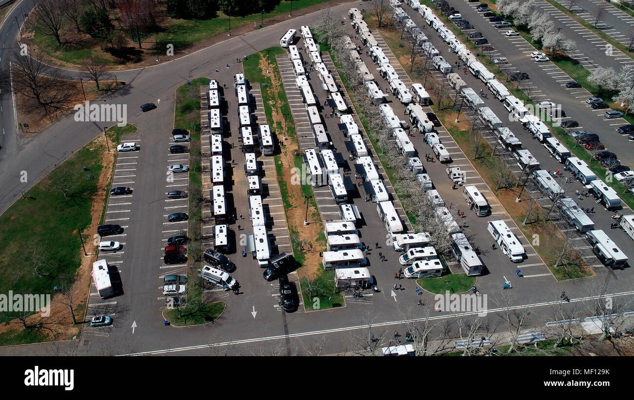 Aerial view of Central NJ RV Show Stock Photo Alamy