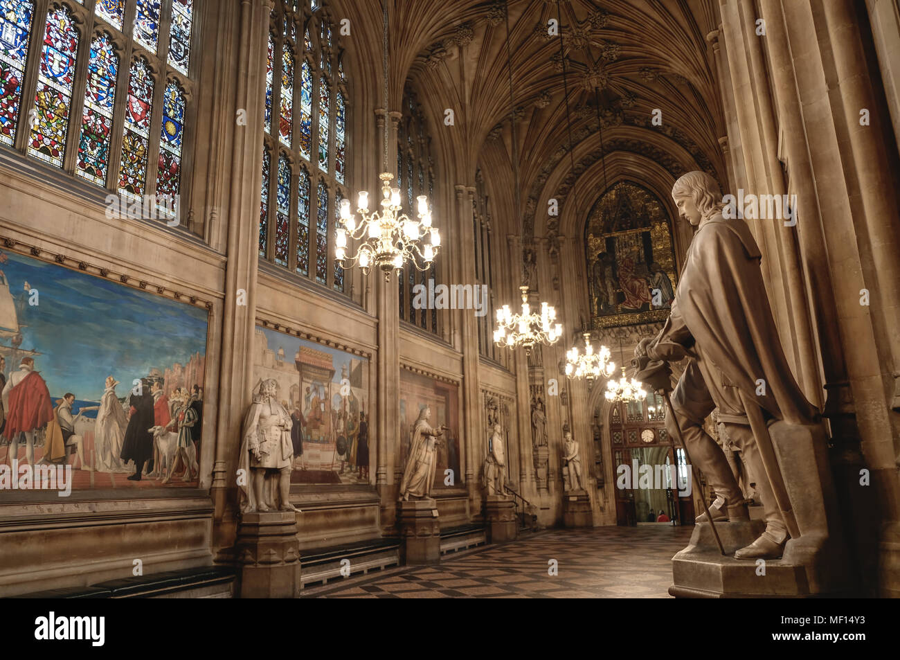 Houses of Parliament, St Stephen's Hall Stock Photo