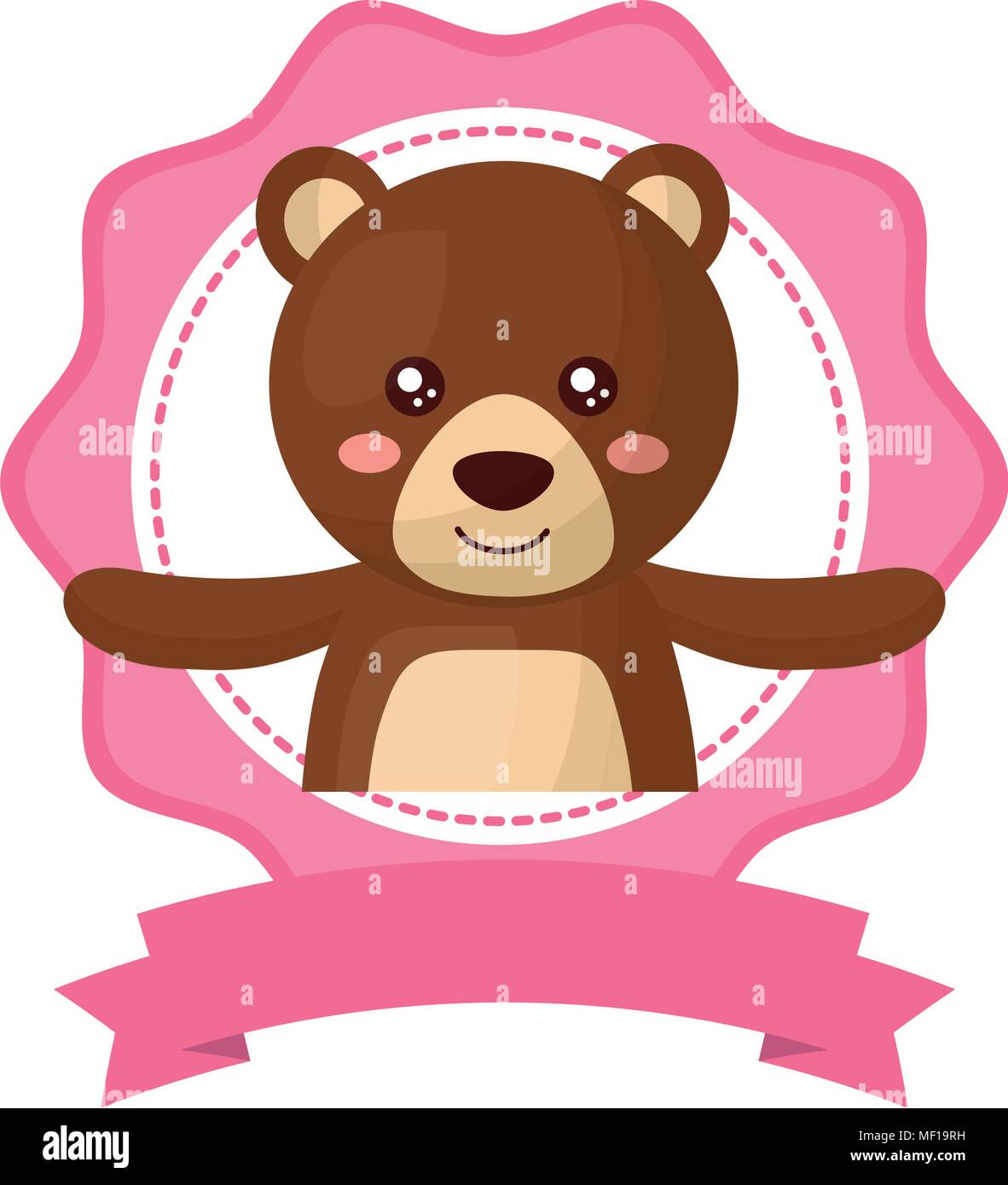 cute teddy bear with lace isolated icon Stock Vector Image & Art - Alamy