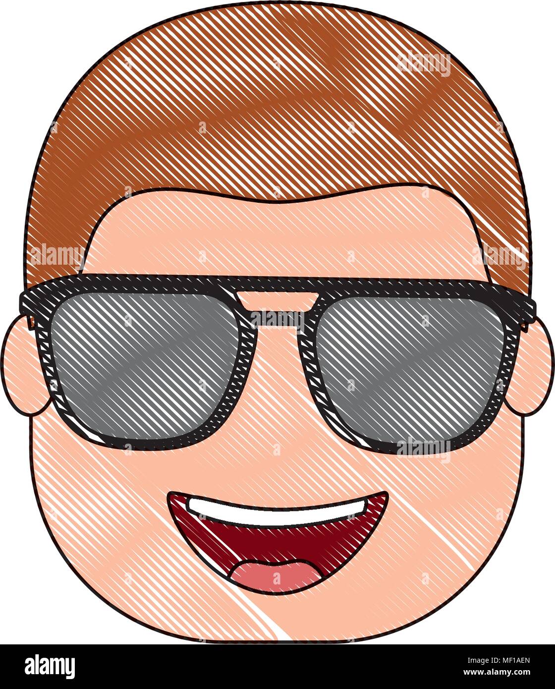 head man with sunglasses icon Stock Vector Image & Art - Alamy