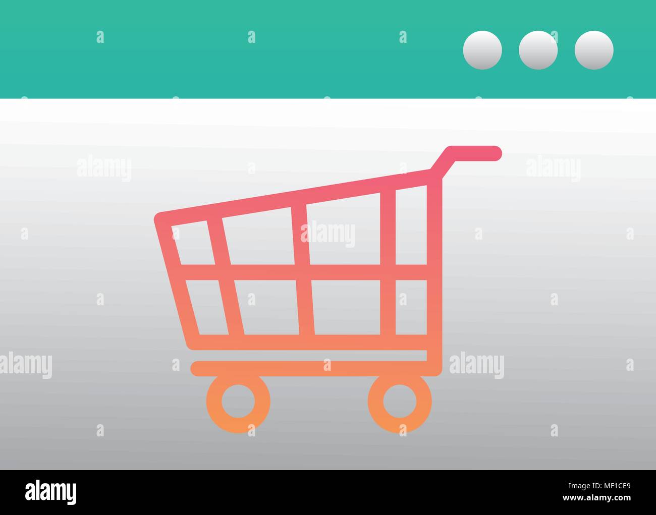 template webpage with shopping cart Stock Vector