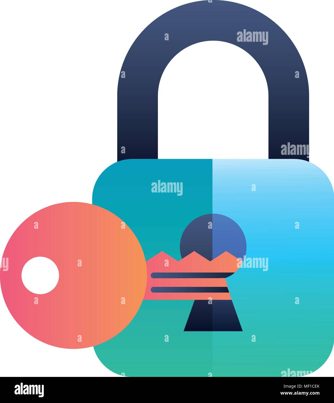 safe secure padlock with key Stock Vector Image & Art Alamy