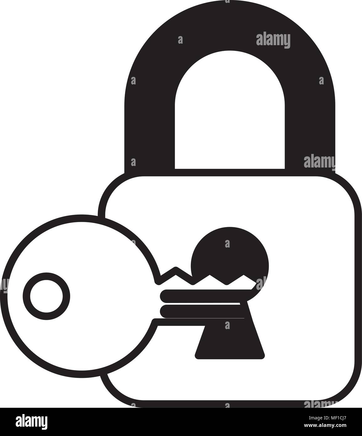 safe secure padlock with key Stock Vector Image & Art - Alamy