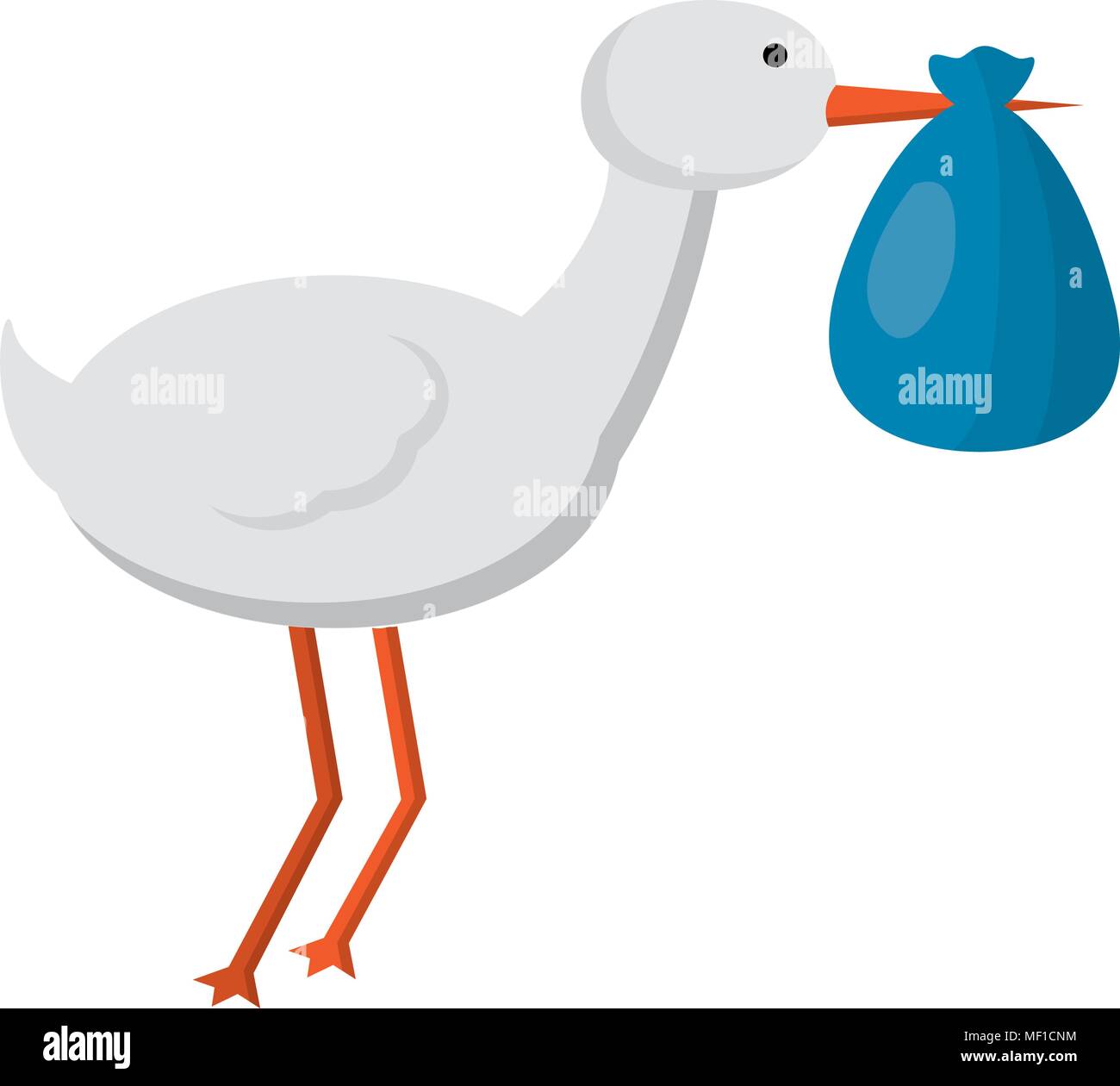 cute stork flying with bag Stock Vector Image & Art - Alamy