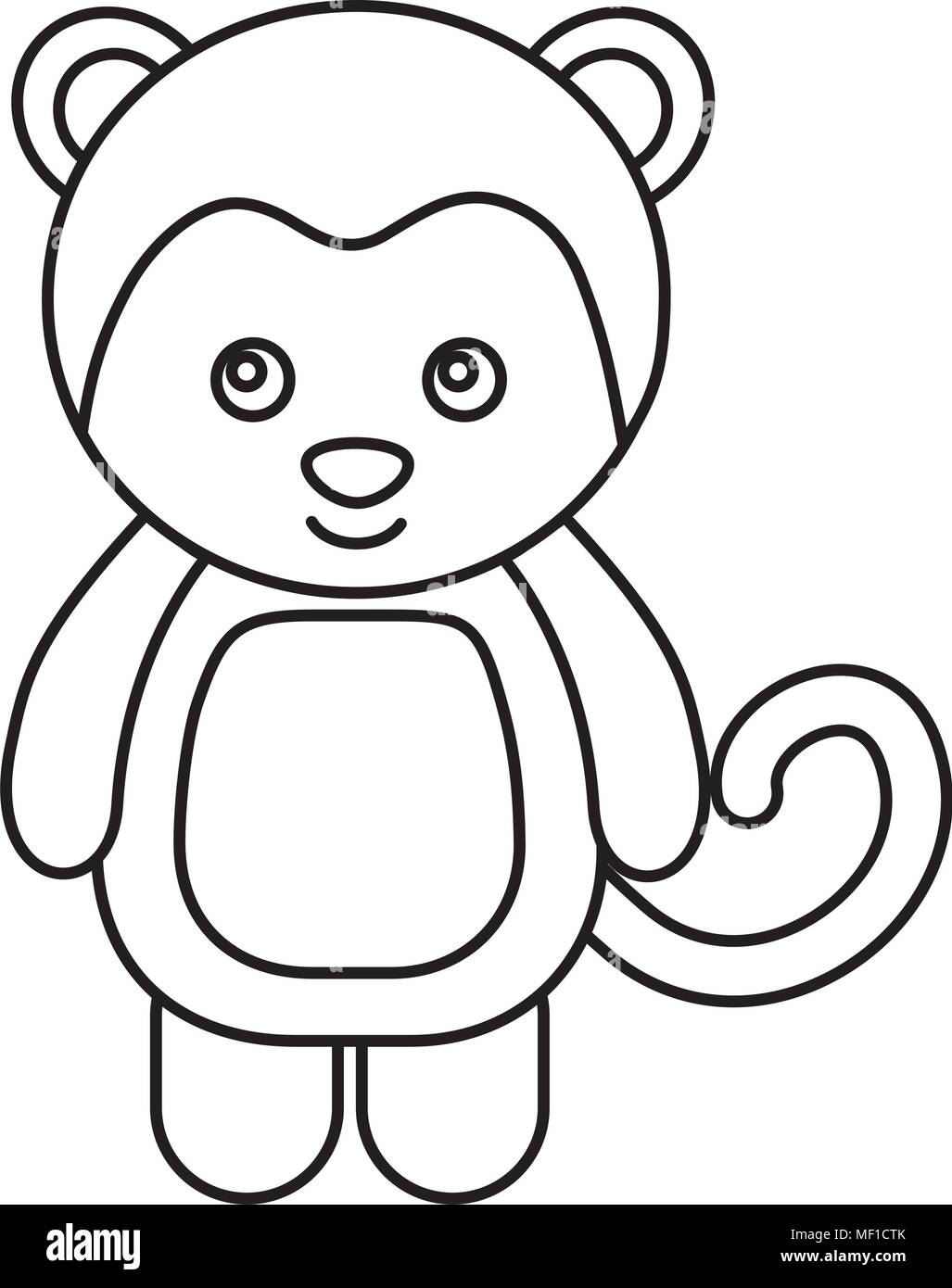 cute monkey character icon Stock Vector Image & Art - Alamy