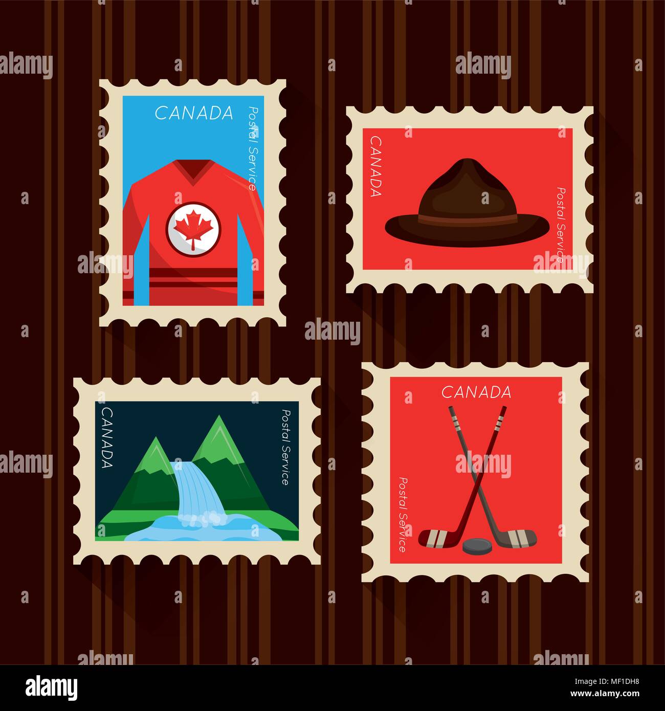 Canada stamp canadian postage Stock Vector Images - Alamy