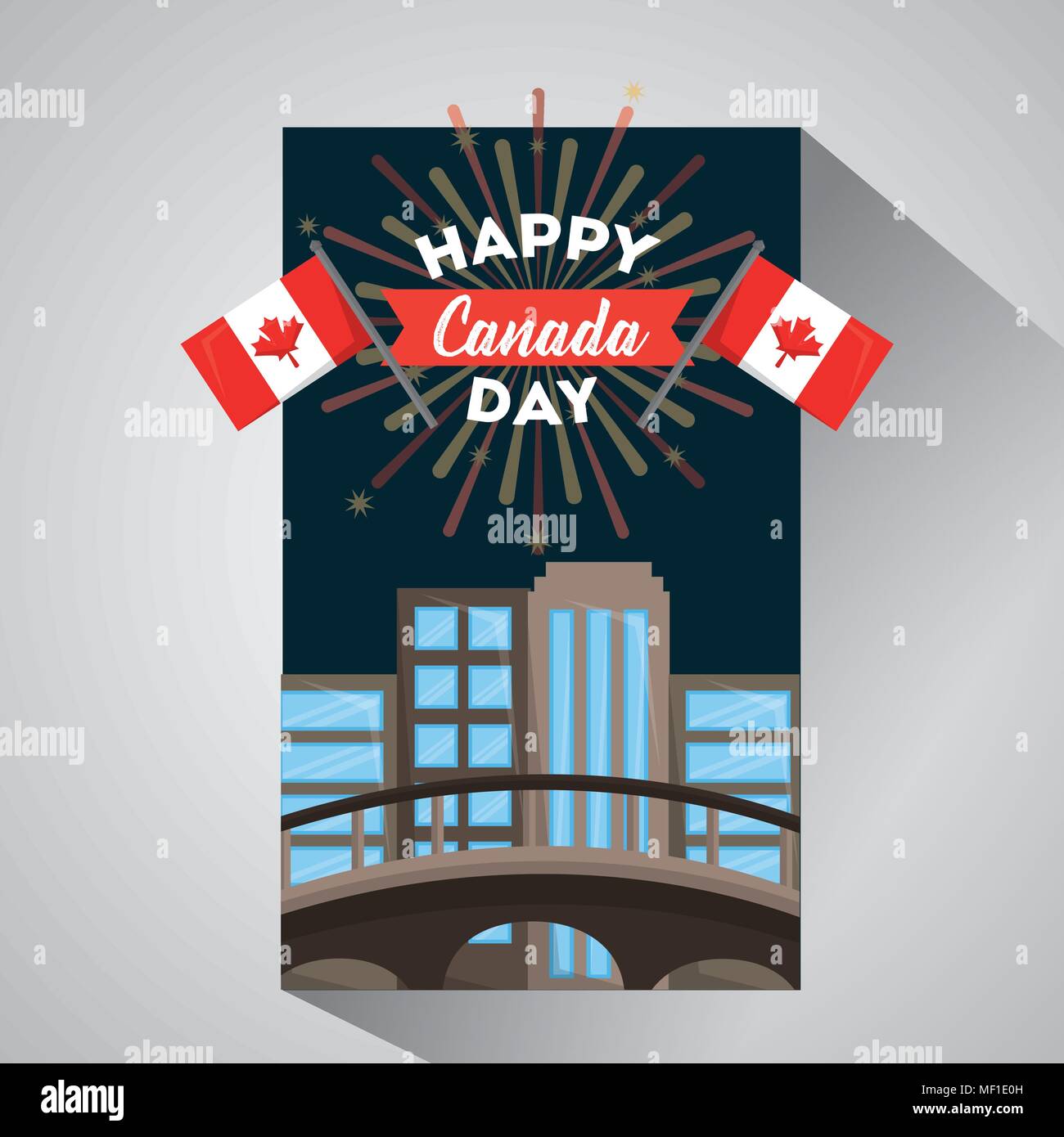 happy canada day Stock Vector