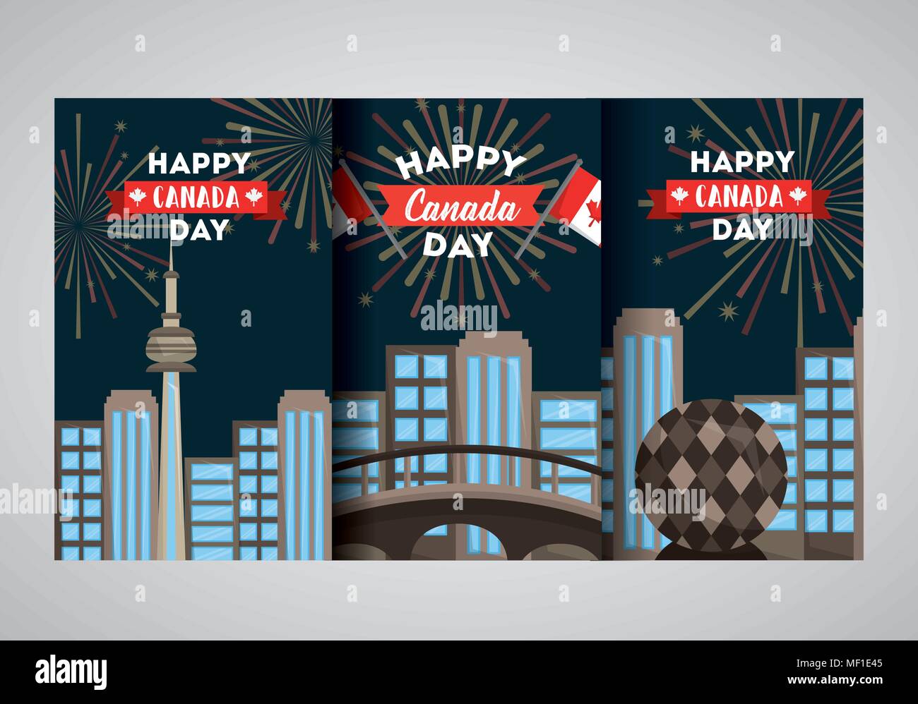 happy canada day Stock Vector