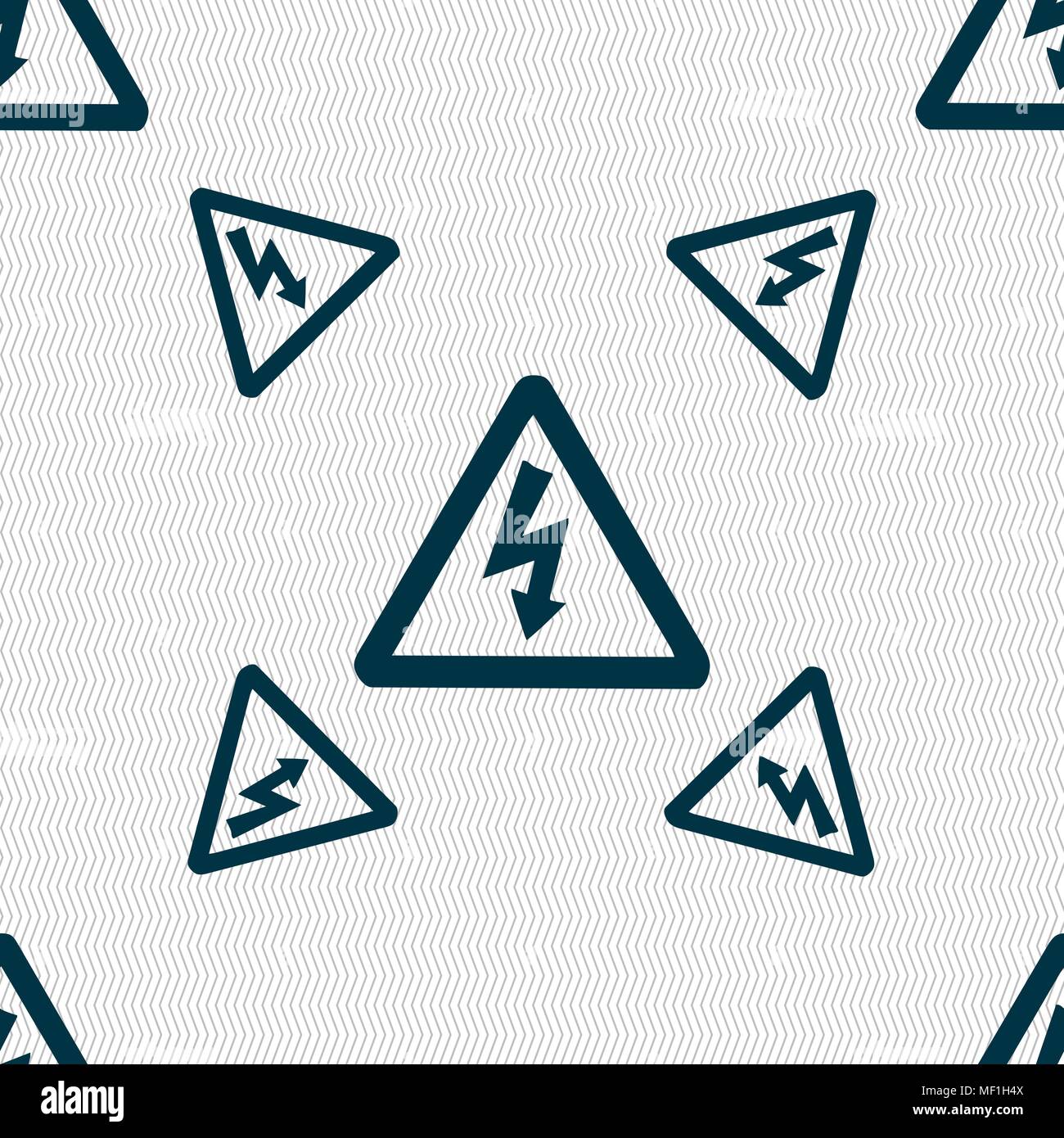 voltage icon sign. Seamless pattern with geometric texture. Vector ...