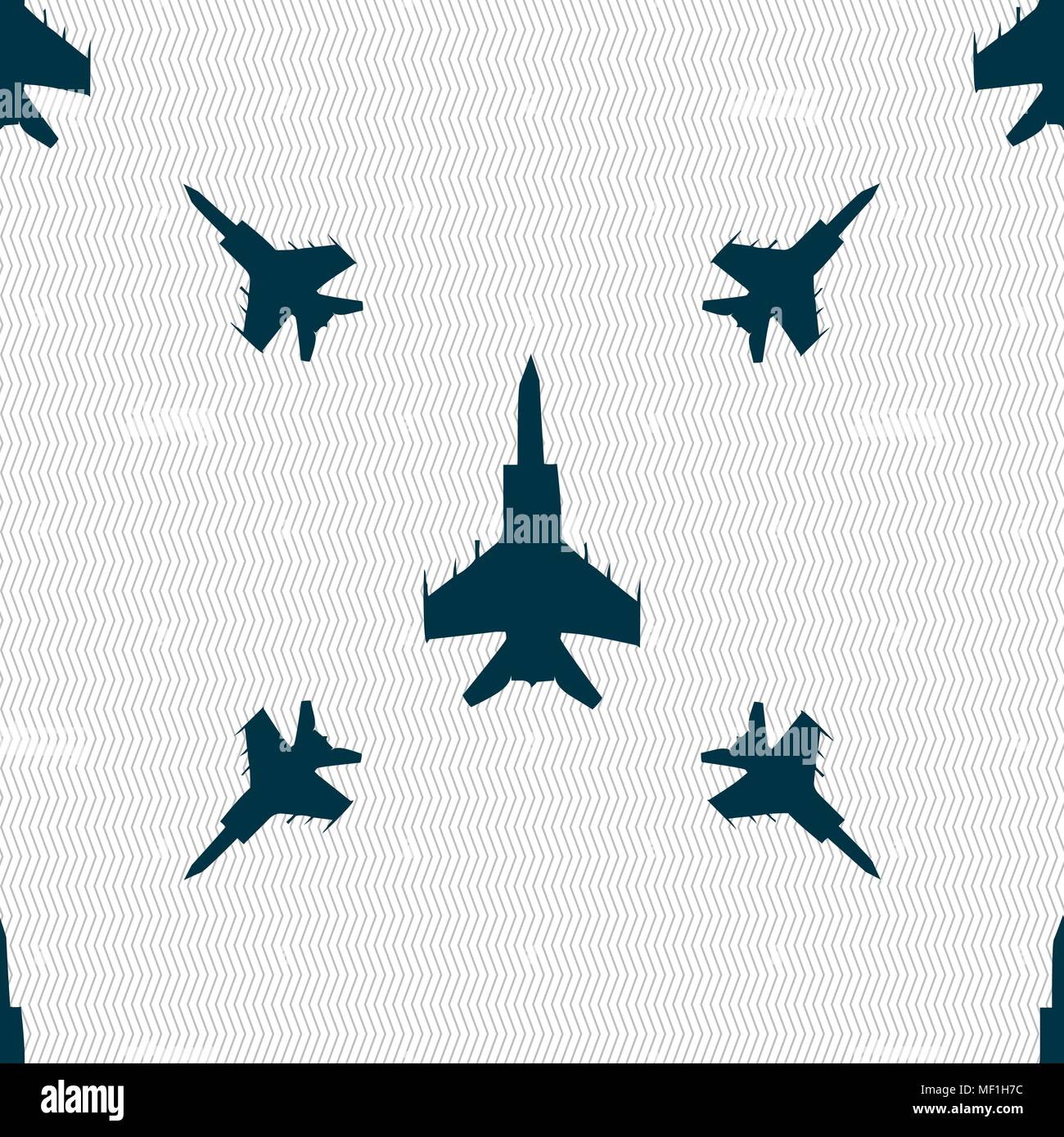 fighter icon sign. Seamless pattern with geometric texture. Vector ...
