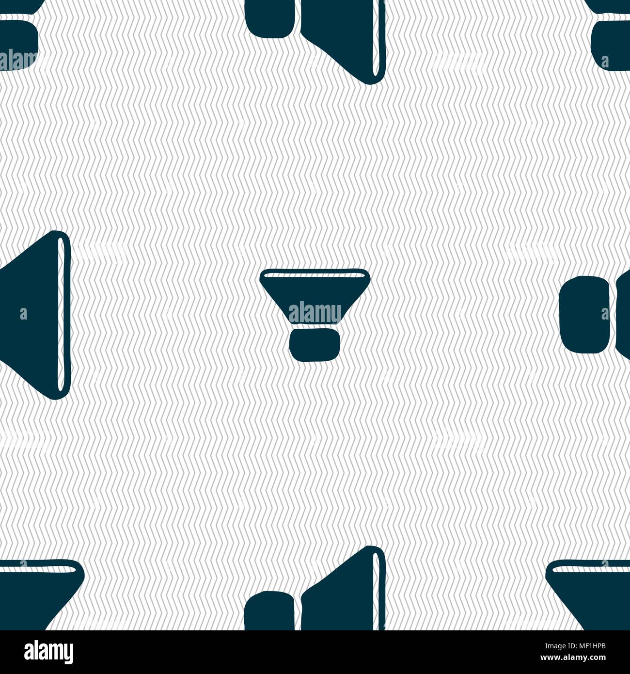 volume, sound icon sign. Seamless pattern with geometric texture ...