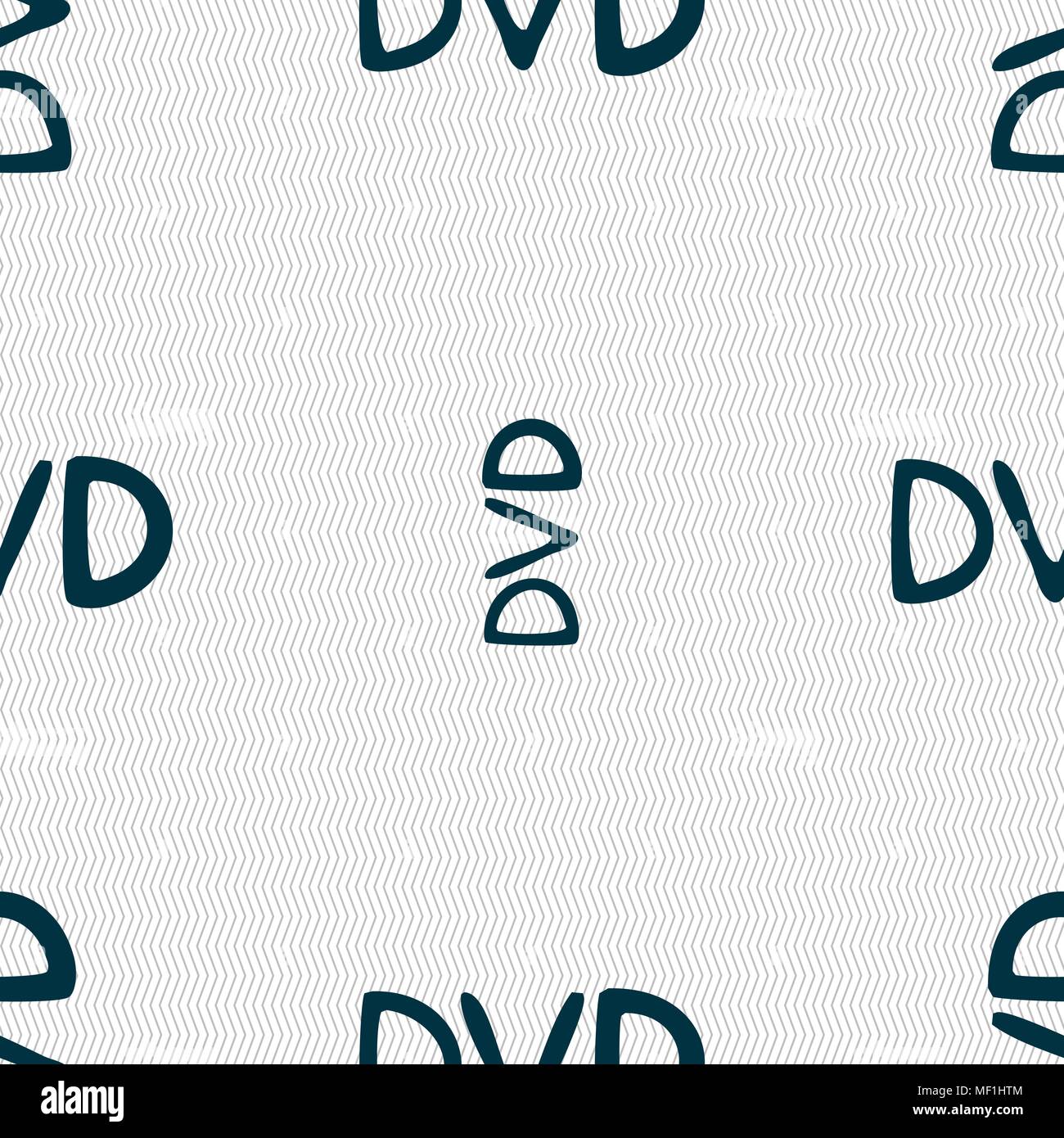 dvd icon sign. Seamless pattern with geometric texture. Vector illustration Stock Vector