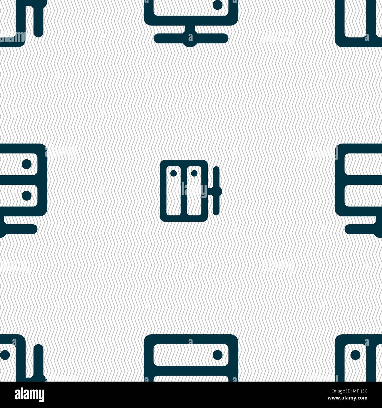 Server icon sign. Seamless pattern with geometric texture. Vector illustration Stock Vector