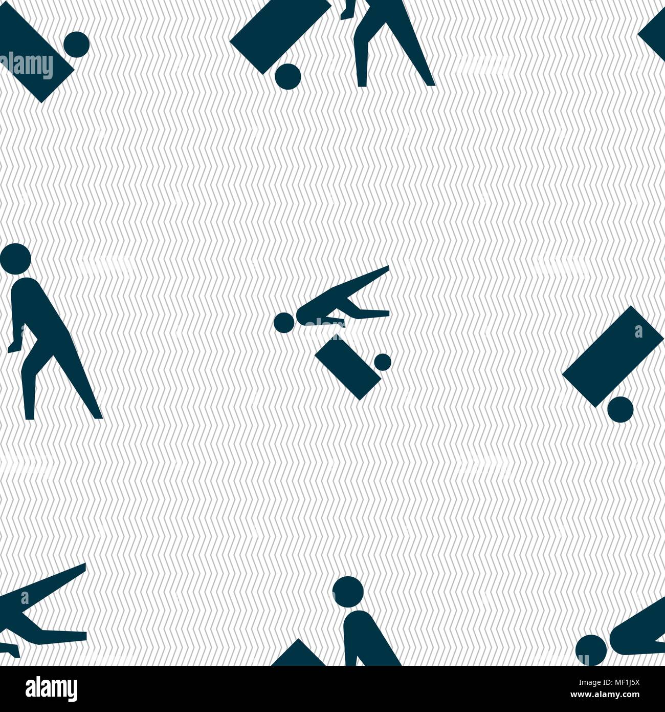 Loader icon sign. Seamless pattern with geometric texture. Vector illustration Stock Vector