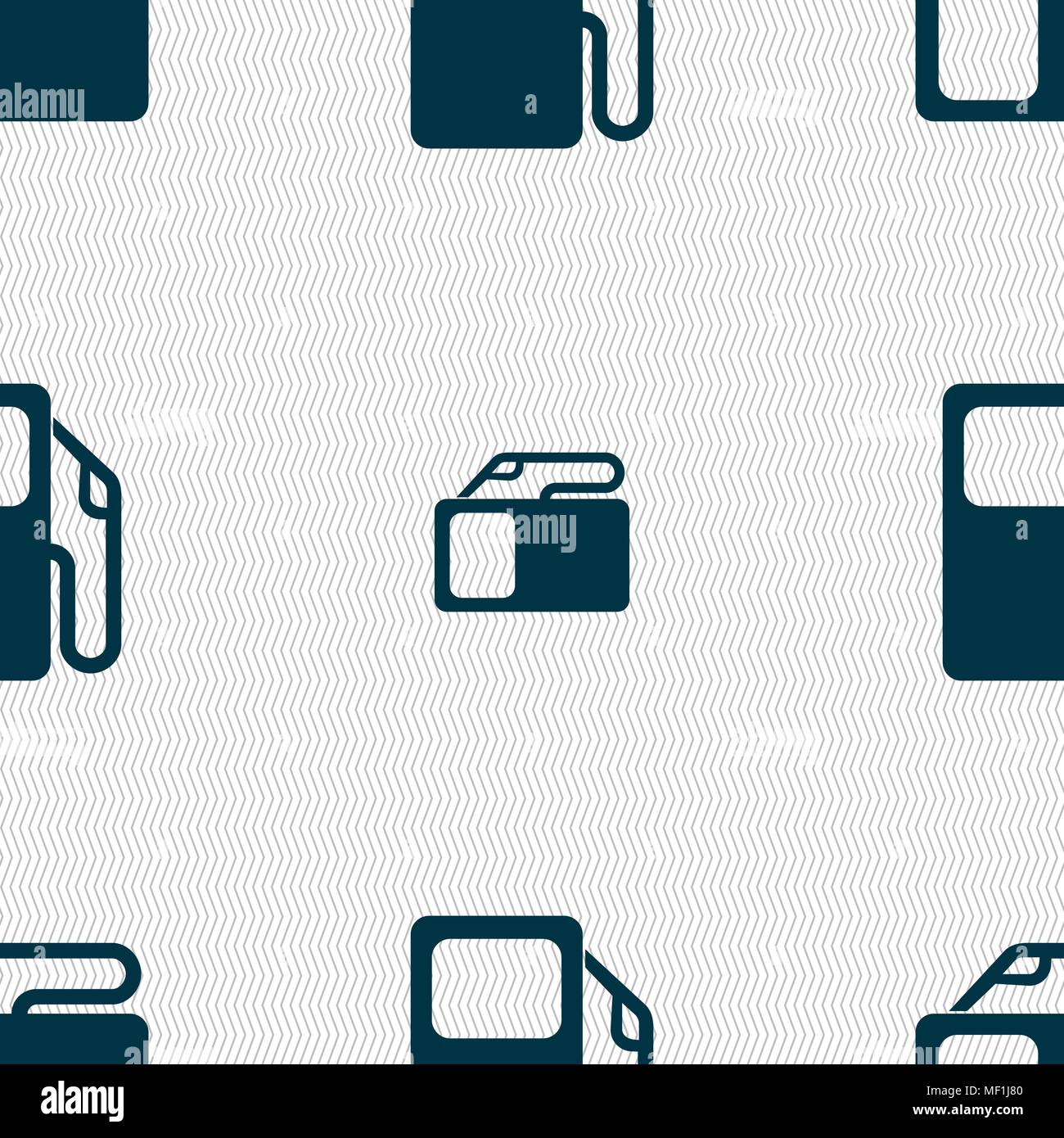 Auto gas station icon sign. Seamless pattern with geometric texture ...