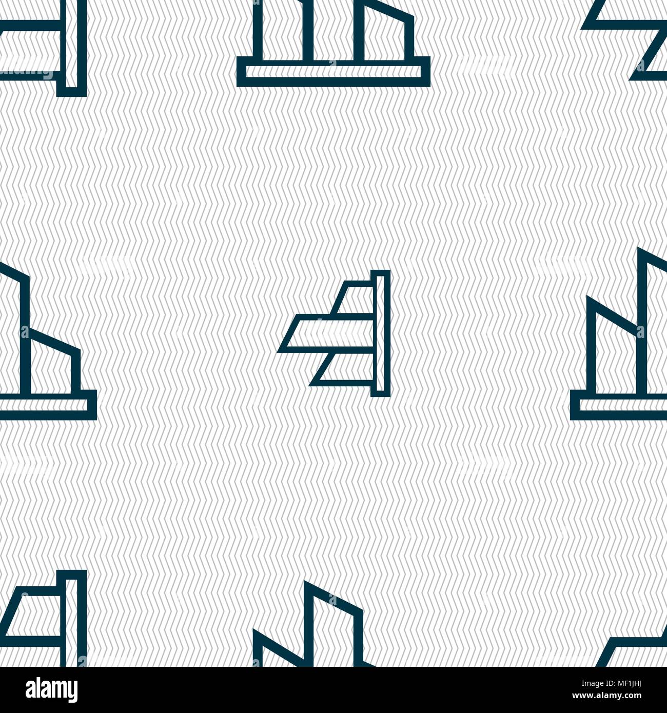 Diagram icon sign. Seamless pattern with geometric texture. Vector ...