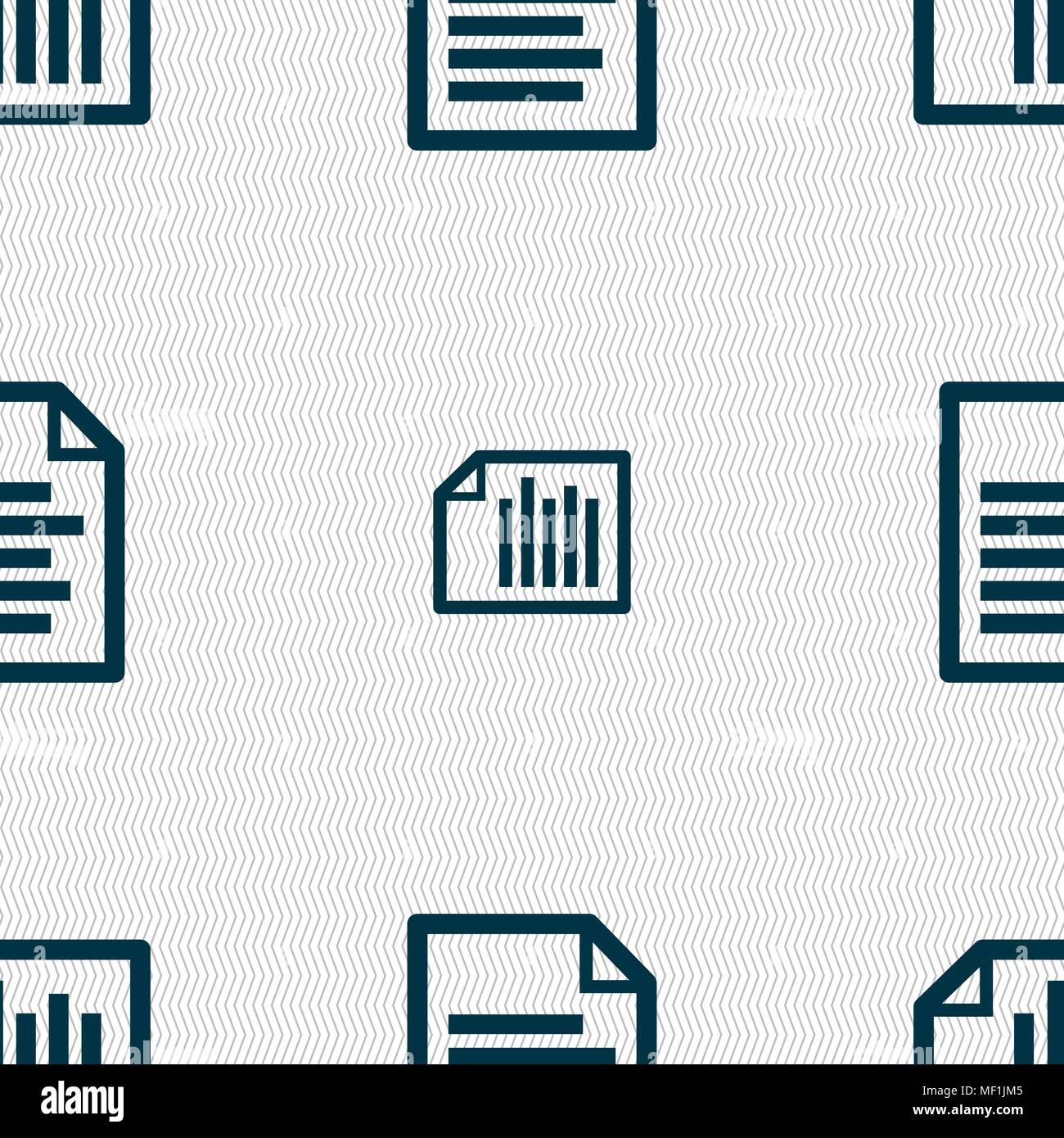 Text file icon sign. Seamless pattern with geometric texture. Vector ...