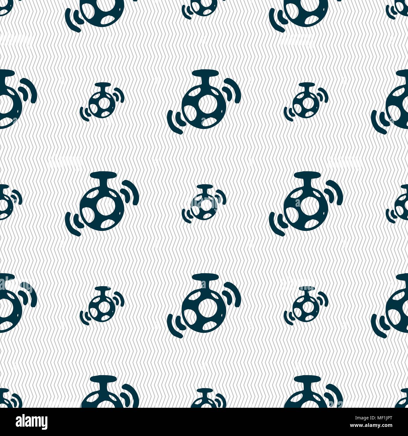 mirror ball disco icon sign. Seamless pattern with geometric texture. Vector illustration Stock Vector