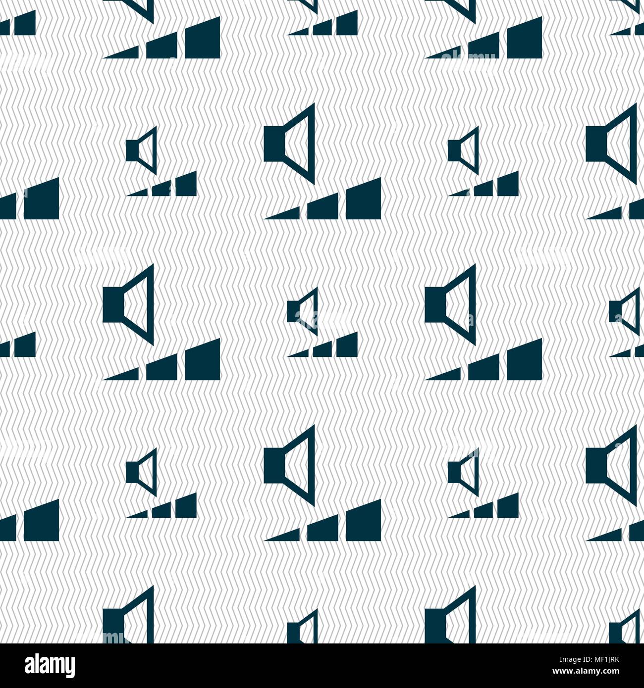 volume, sound icon sign. Seamless pattern with geometric texture ...