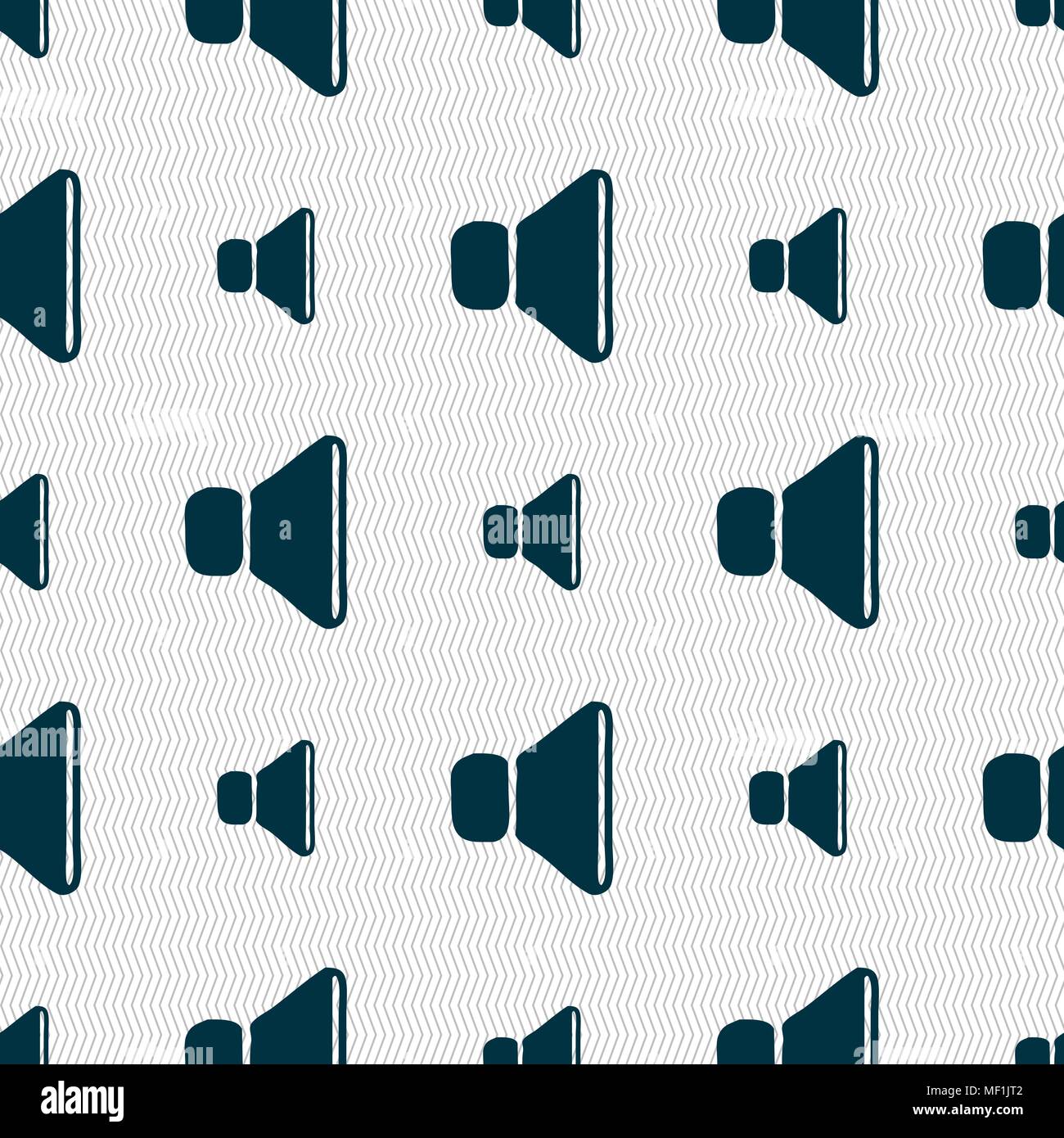 volume, sound icon sign. Seamless pattern with geometric texture ...