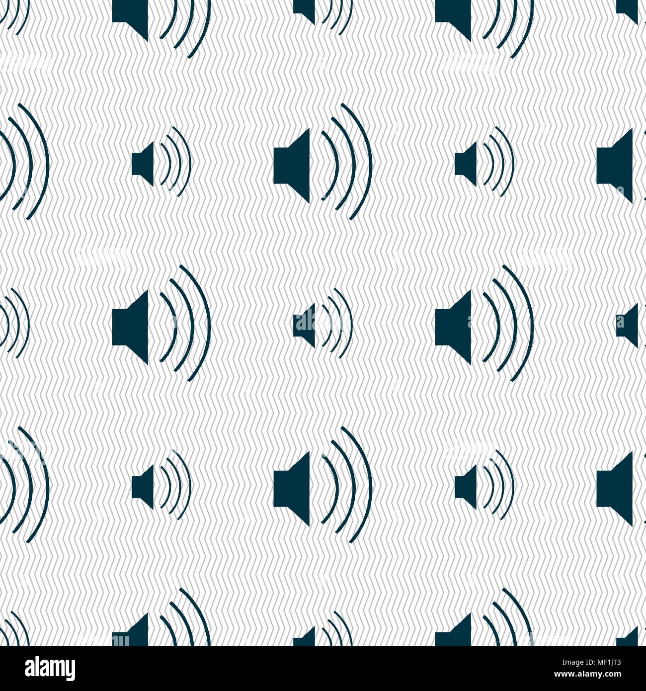 volume, sound icon sign. Seamless pattern with geometric texture ...