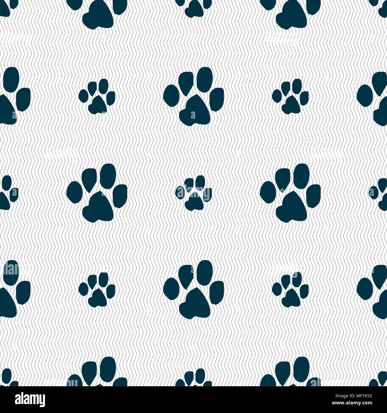 trace dogs icon sign. Seamless pattern with geometric texture. Vector illustration Stock Vector
