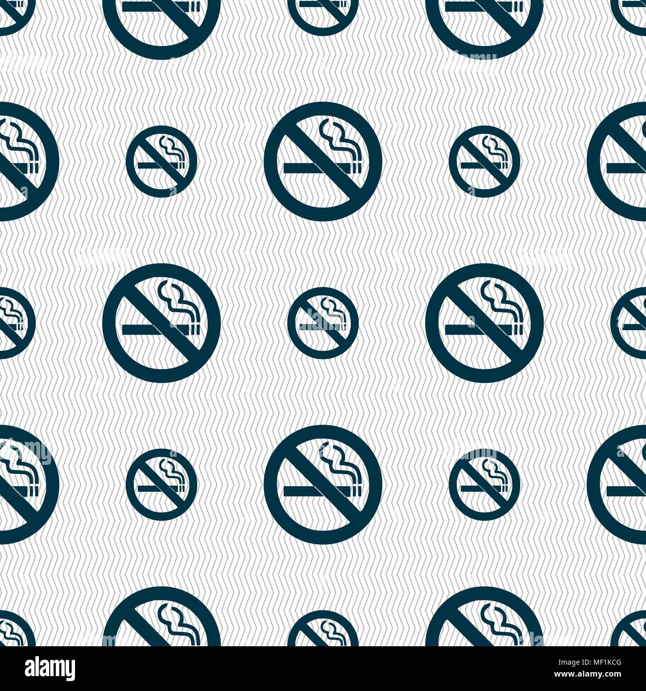 no smoking icon sign. Seamless pattern with geometric texture. Vector illustration Stock Vector