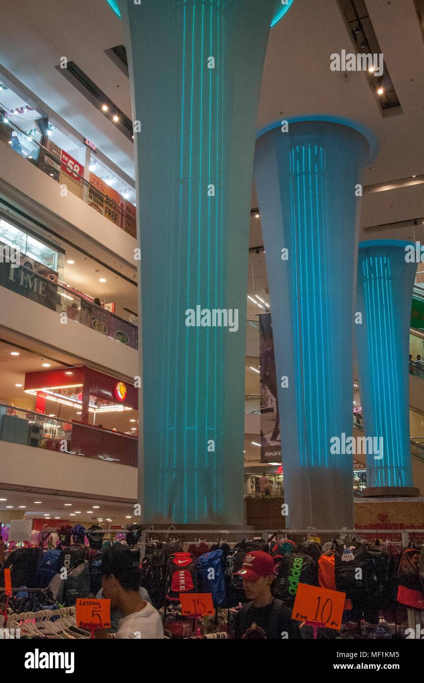 Busy weekend in a city shopping mall, Kota Kinabalu, Malaysian Borneo