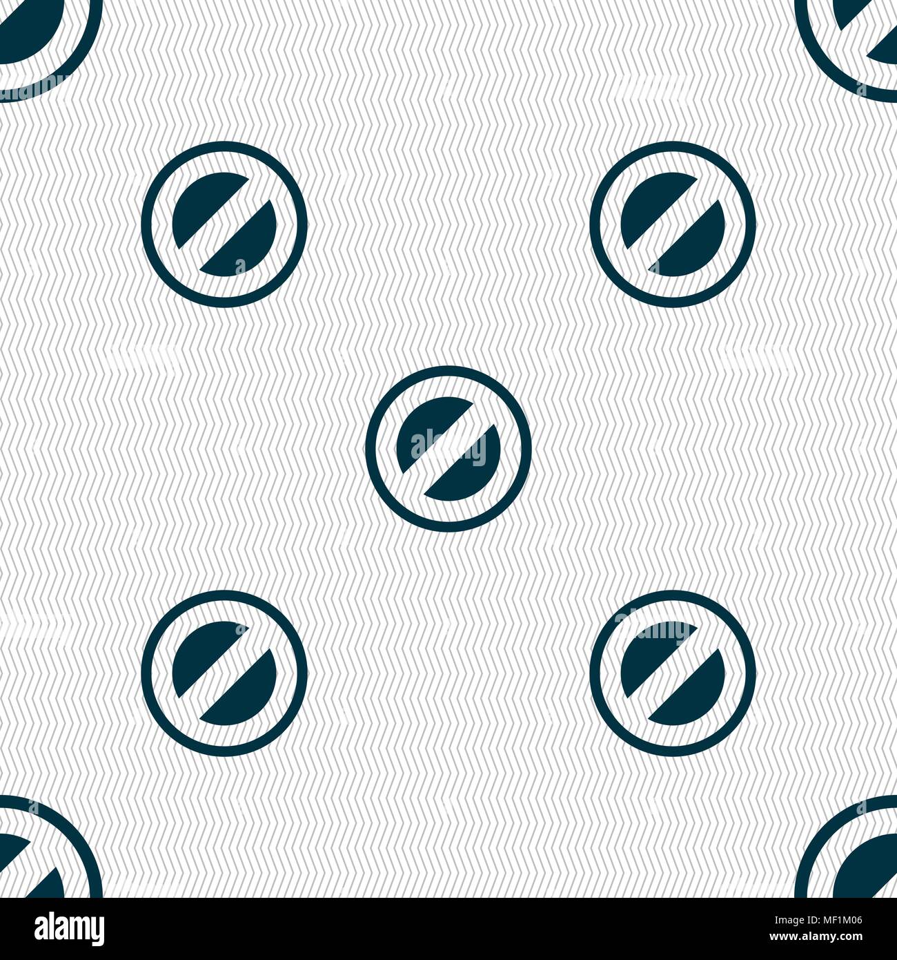 Cancel icon sign. Seamless pattern with geometric texture. Vector ...