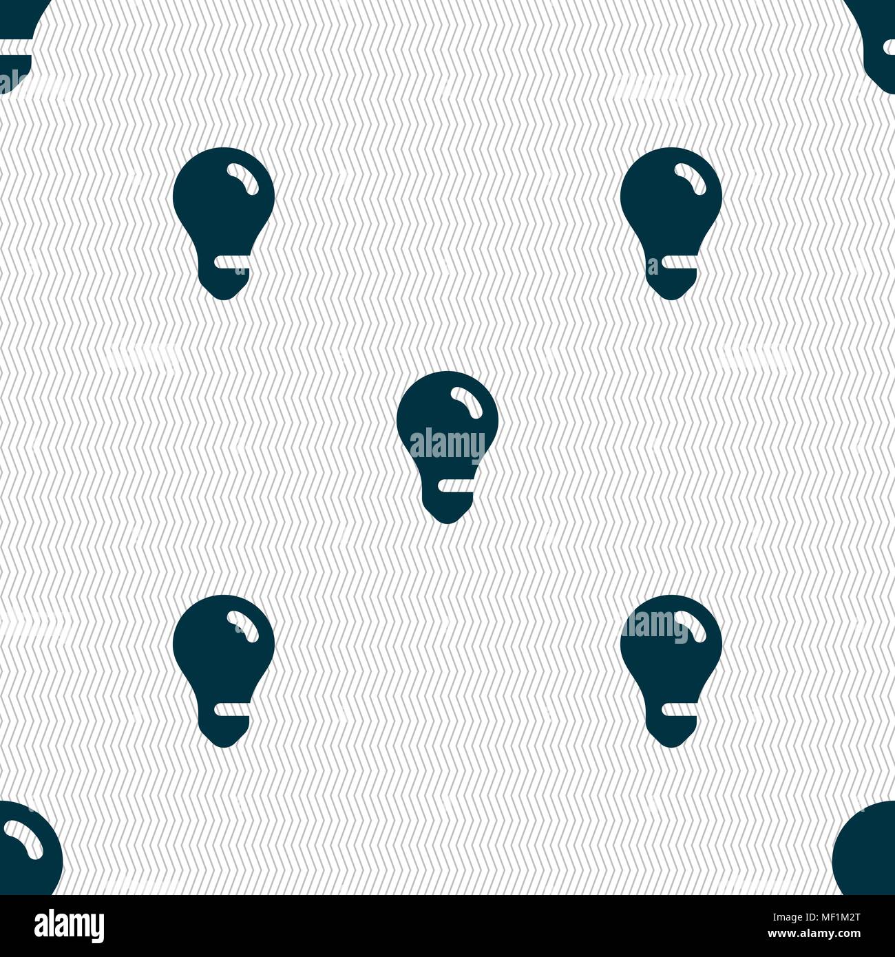 light bulb, idea icon sign. Seamless pattern with geometric texture ...