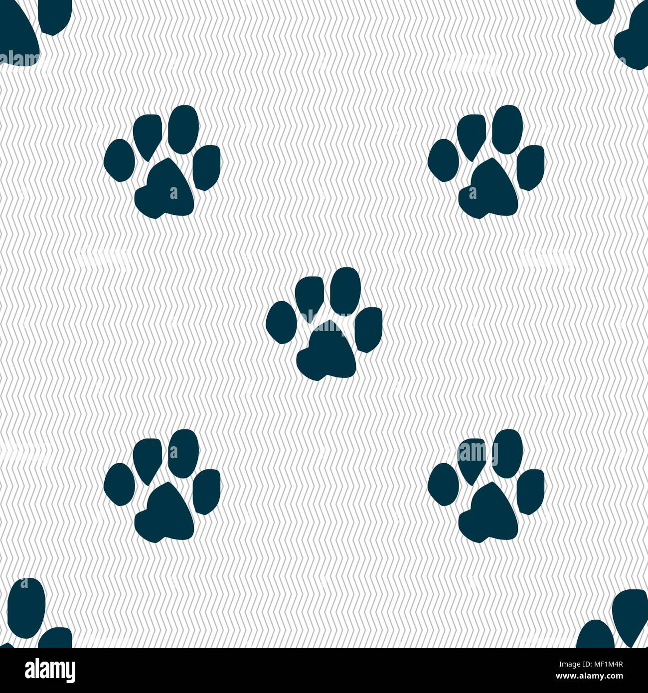 trace dogs icon sign. Seamless pattern with geometric texture. Vector illustration Stock Vector