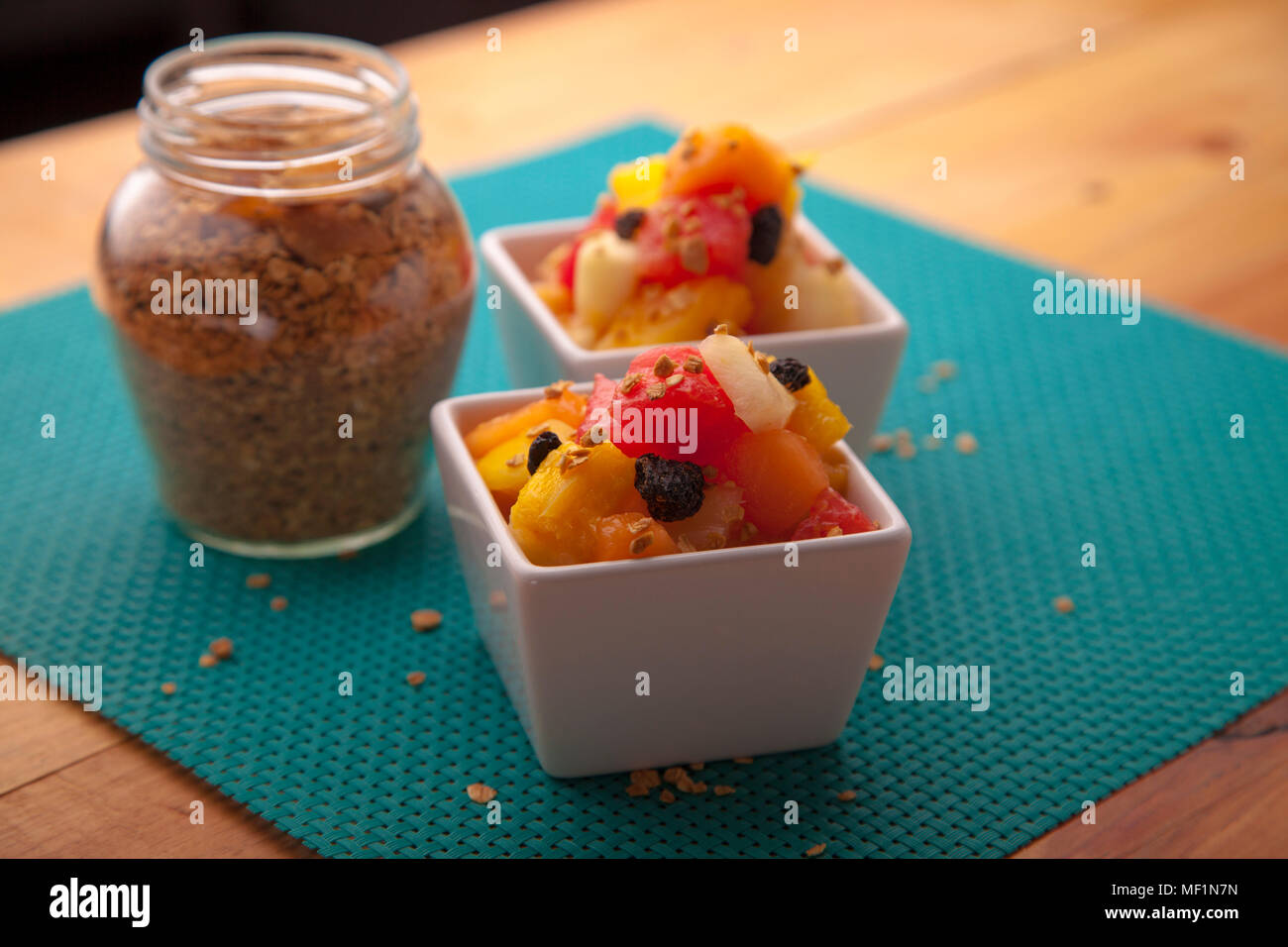 Pineapple melon fruit salad hi-res stock photography and images - Alamy