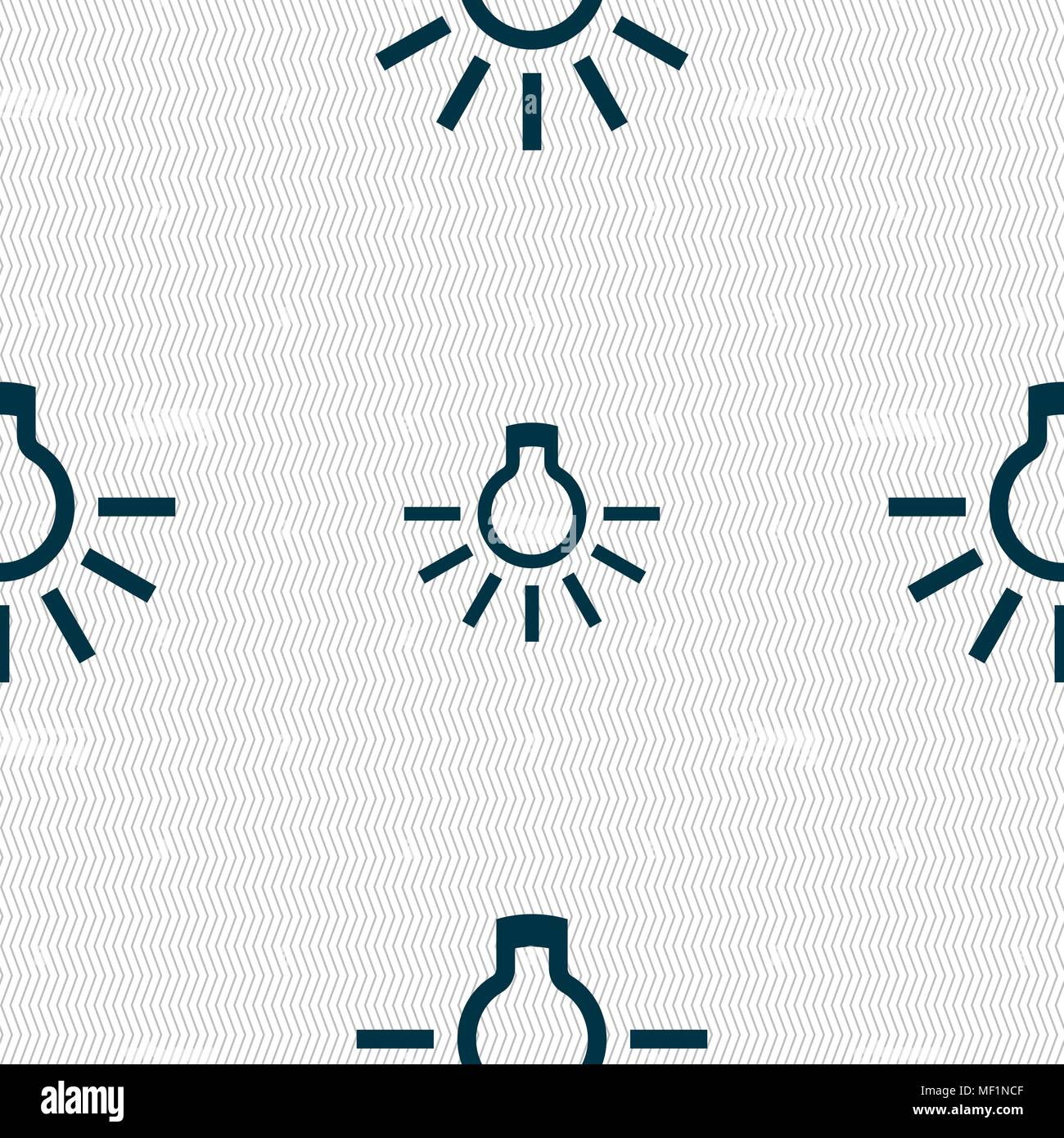 light bulb icon sign. Seamless pattern with geometric texture. Vector ...