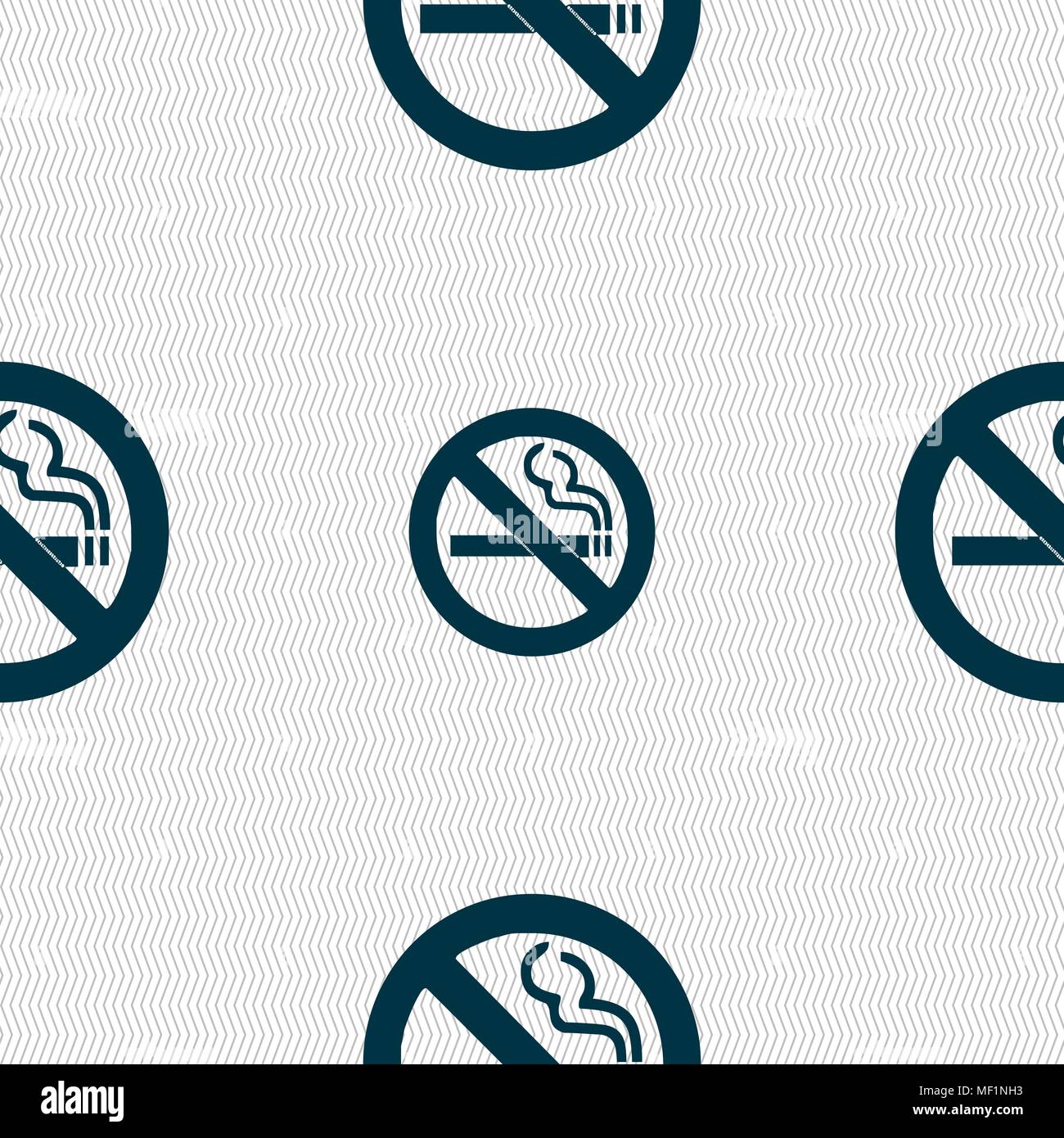 no smoking icon sign. Seamless pattern with geometric texture. Vector illustration Stock Vector