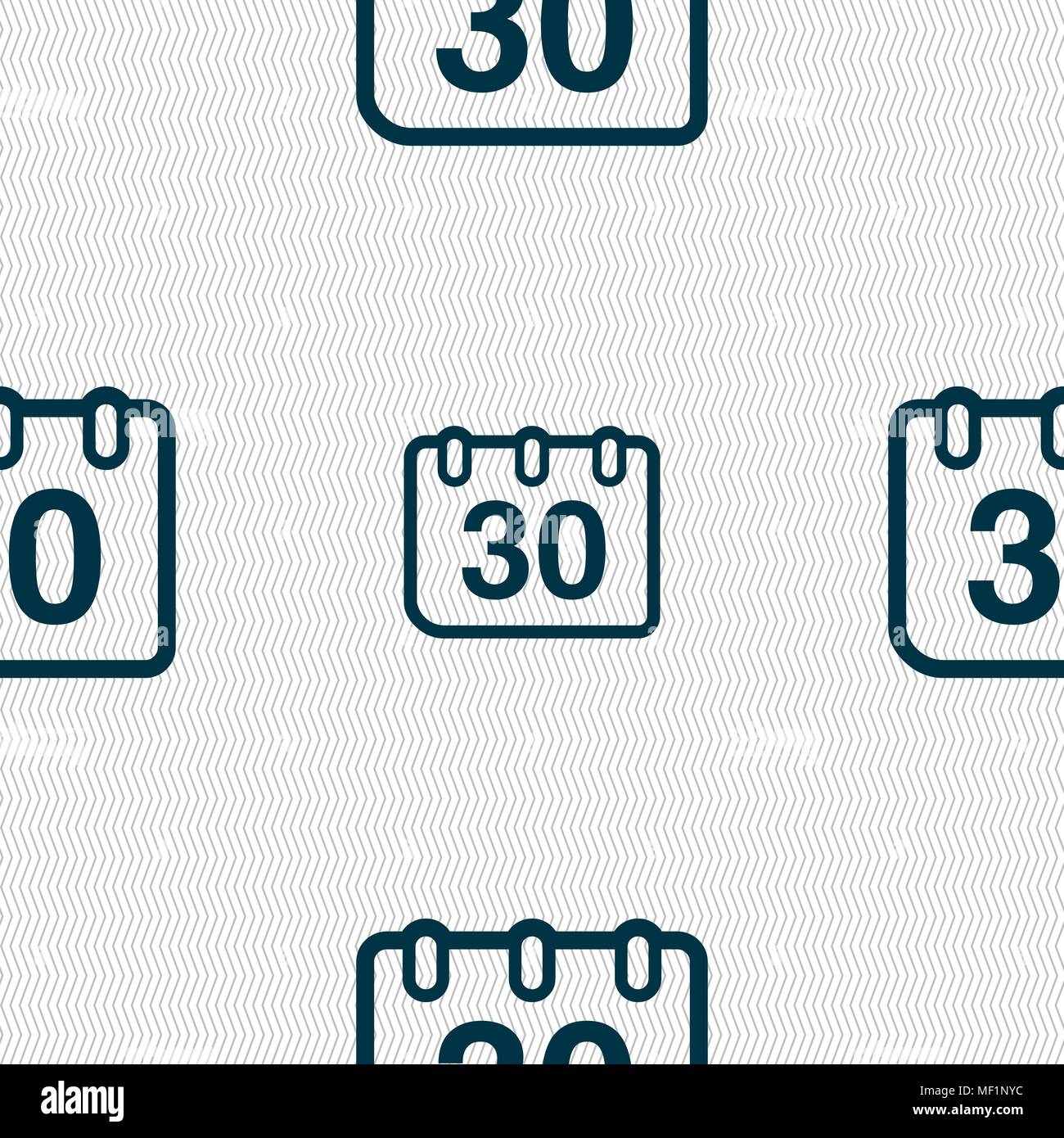 calendar icon sign. Seamless pattern with geometric texture. Vector ...