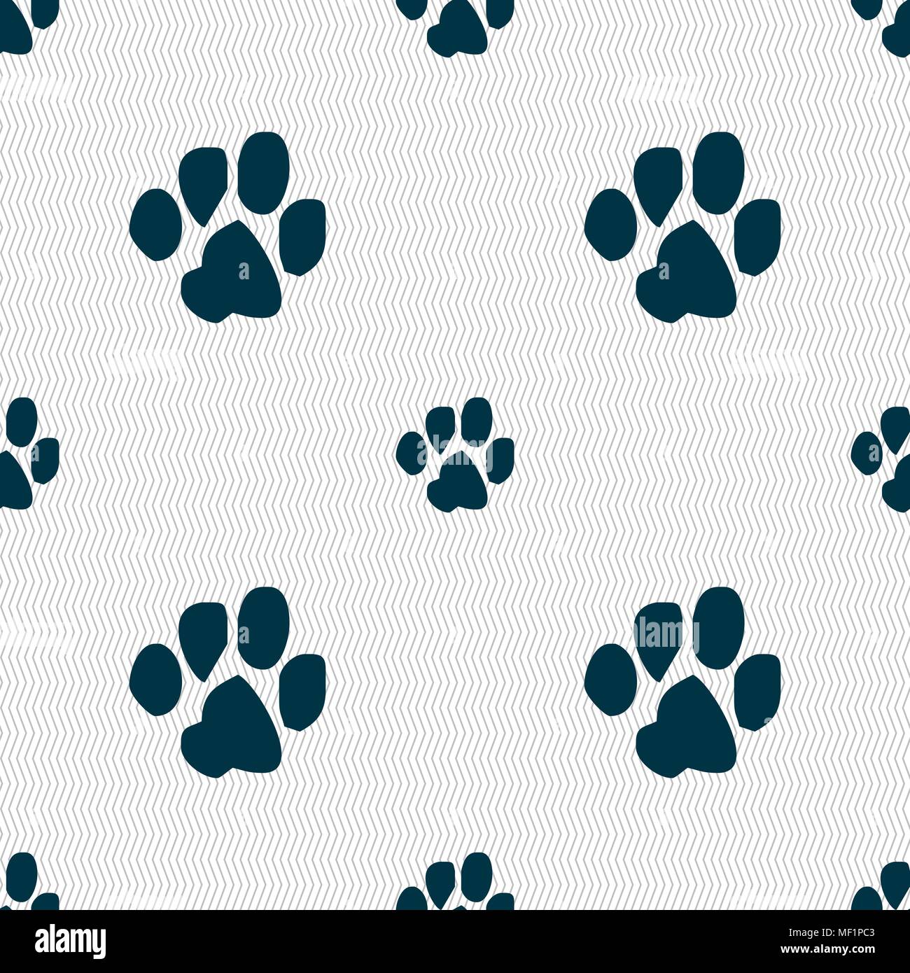 trace dogs icon sign. Seamless pattern with geometric texture. Vector illustration Stock Vector
