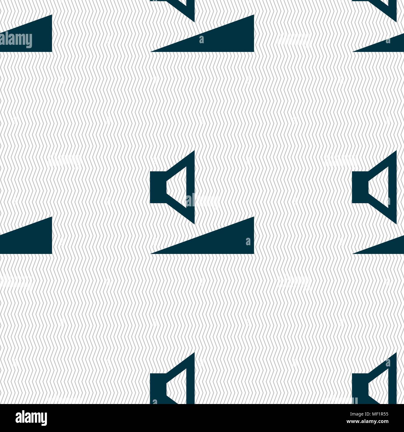 volume, sound icon sign. Seamless pattern with geometric texture ...