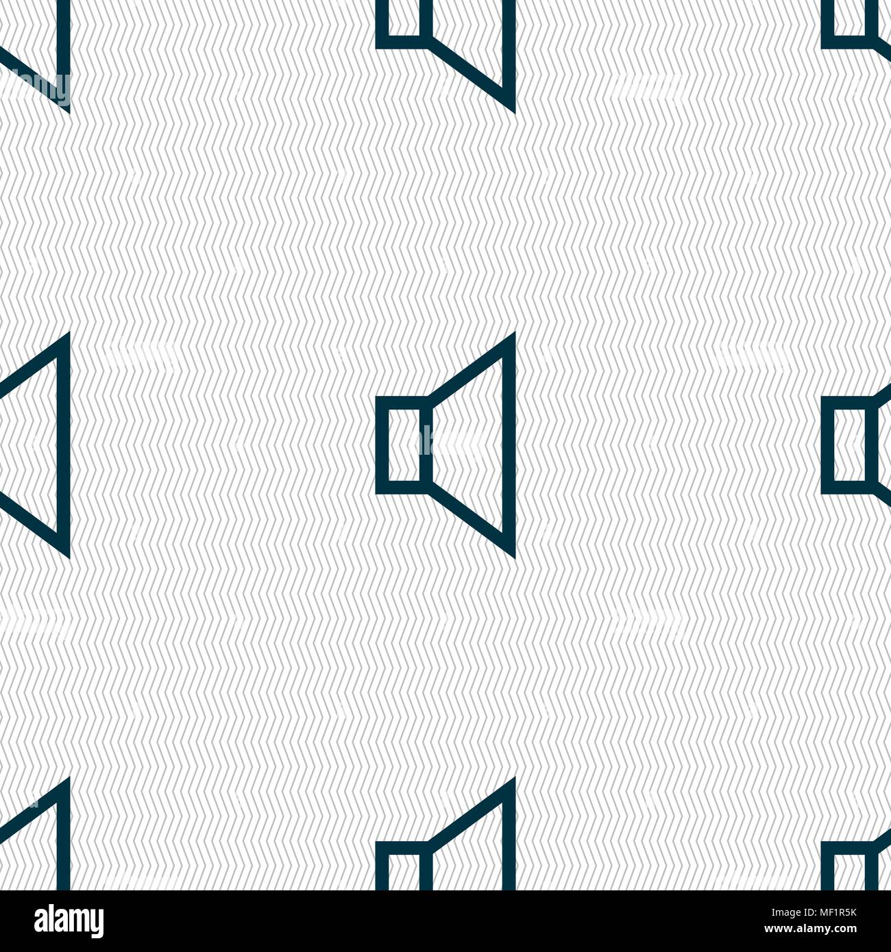 volume, sound icon sign. Seamless pattern with geometric texture ...