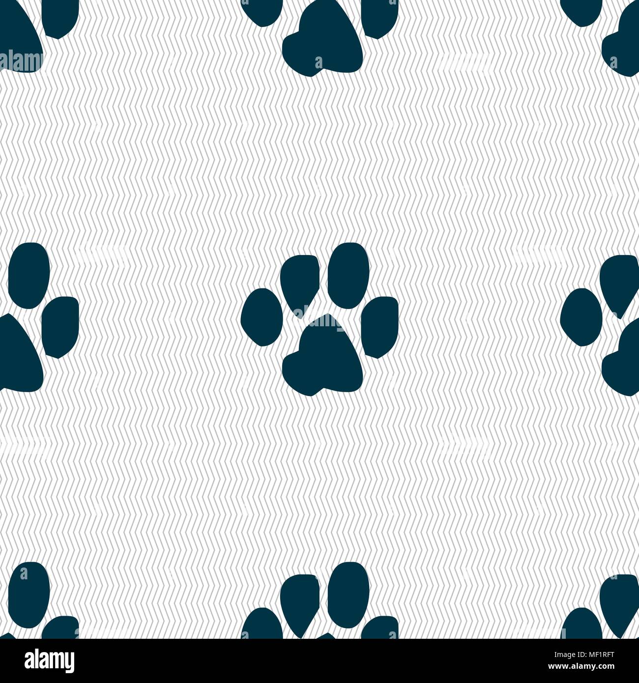trace dogs icon sign. Seamless pattern with geometric texture. Vector illustration Stock Vector