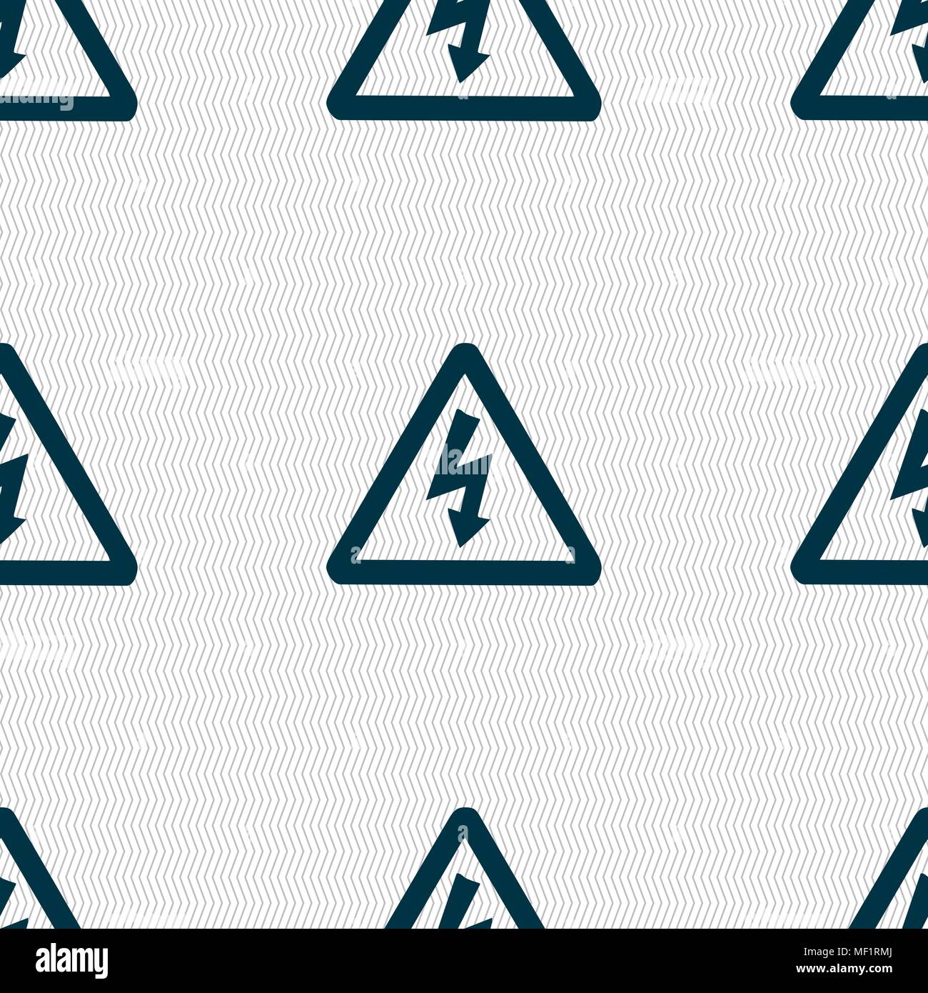 voltage icon sign. Seamless pattern with geometric texture. Vector illustration Stock Vector