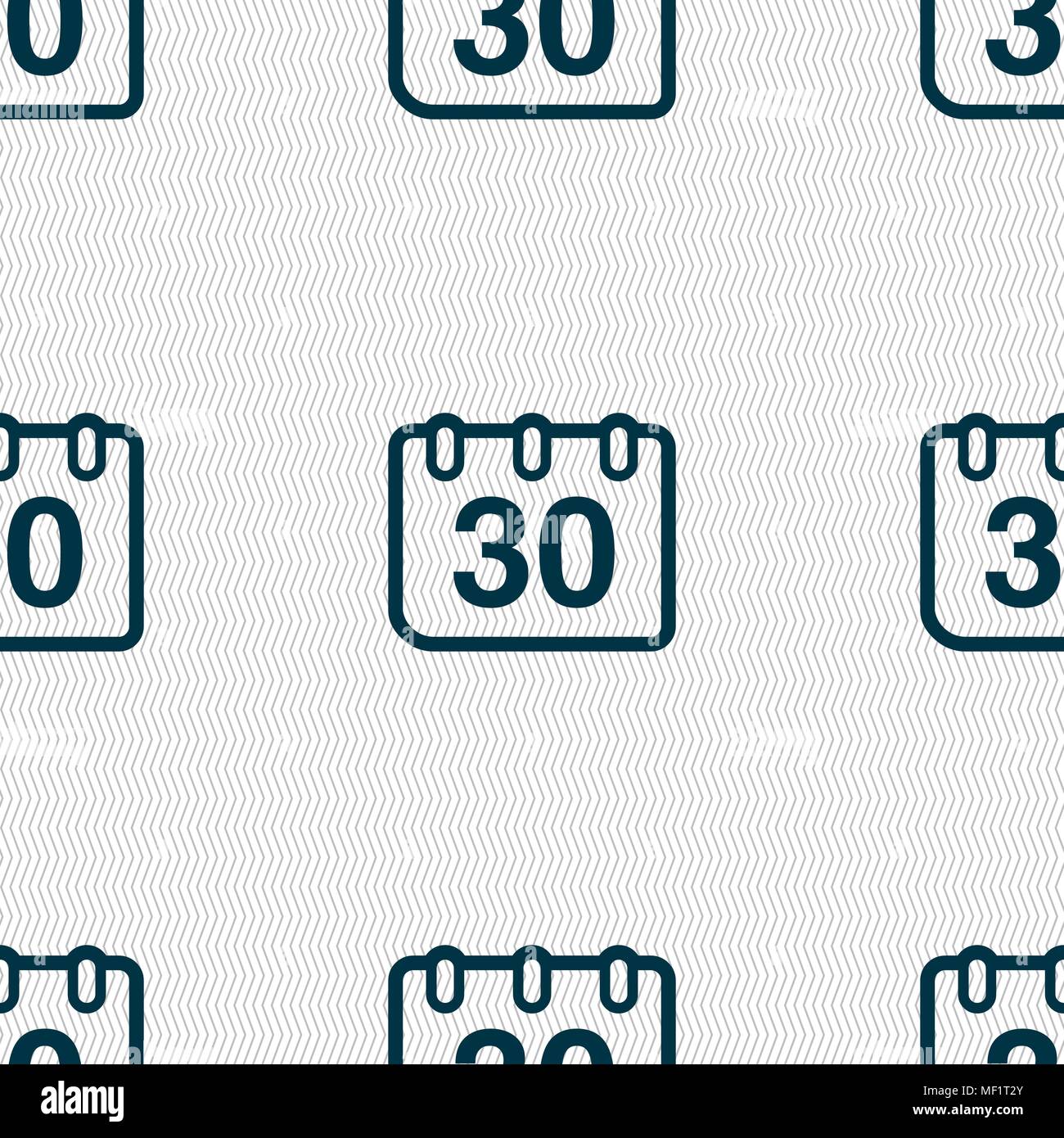 calendar icon sign. Seamless pattern with geometric texture. Vector ...