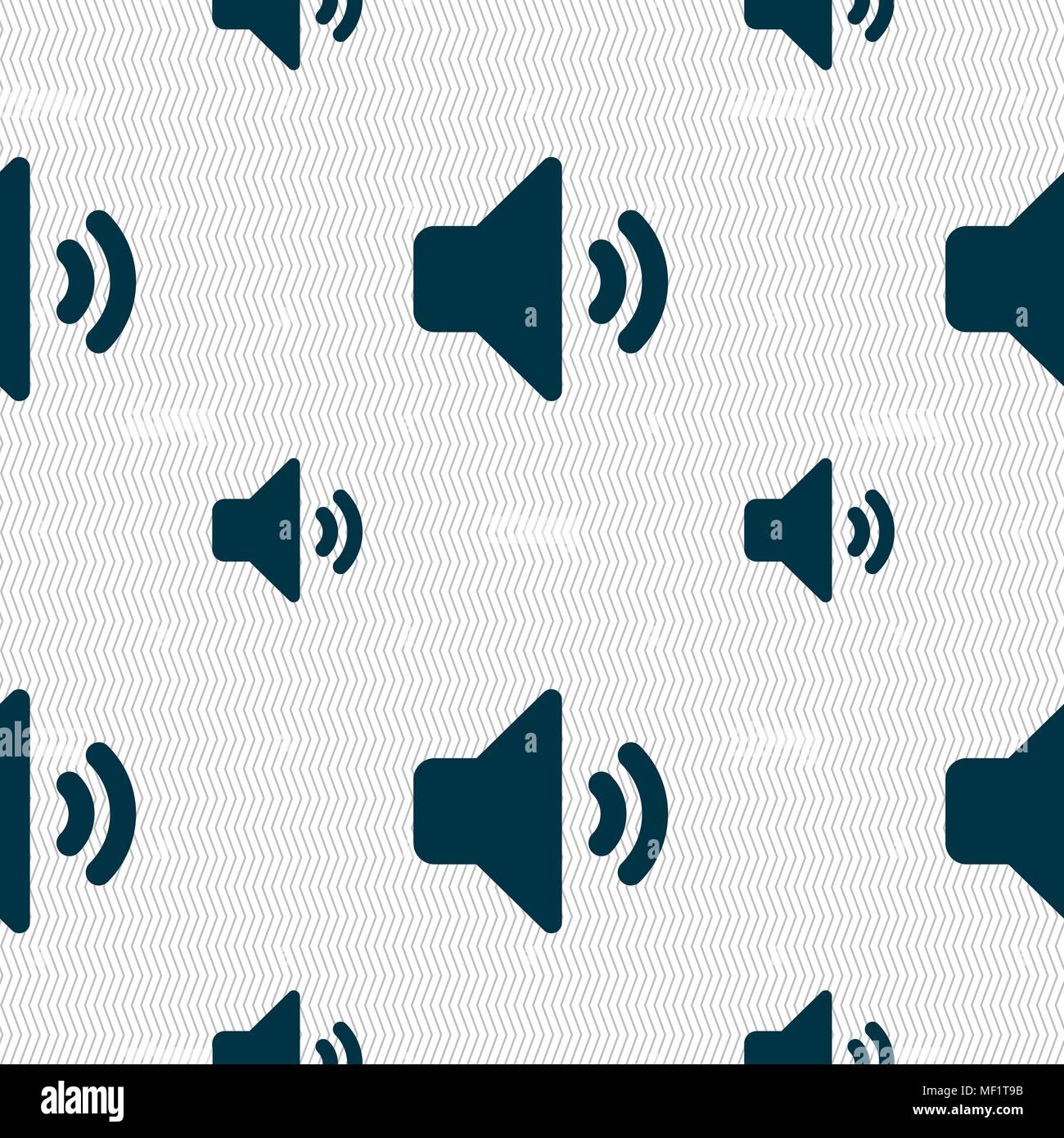 Speaker volume, Sound icon sign. Seamless pattern with geometric ...