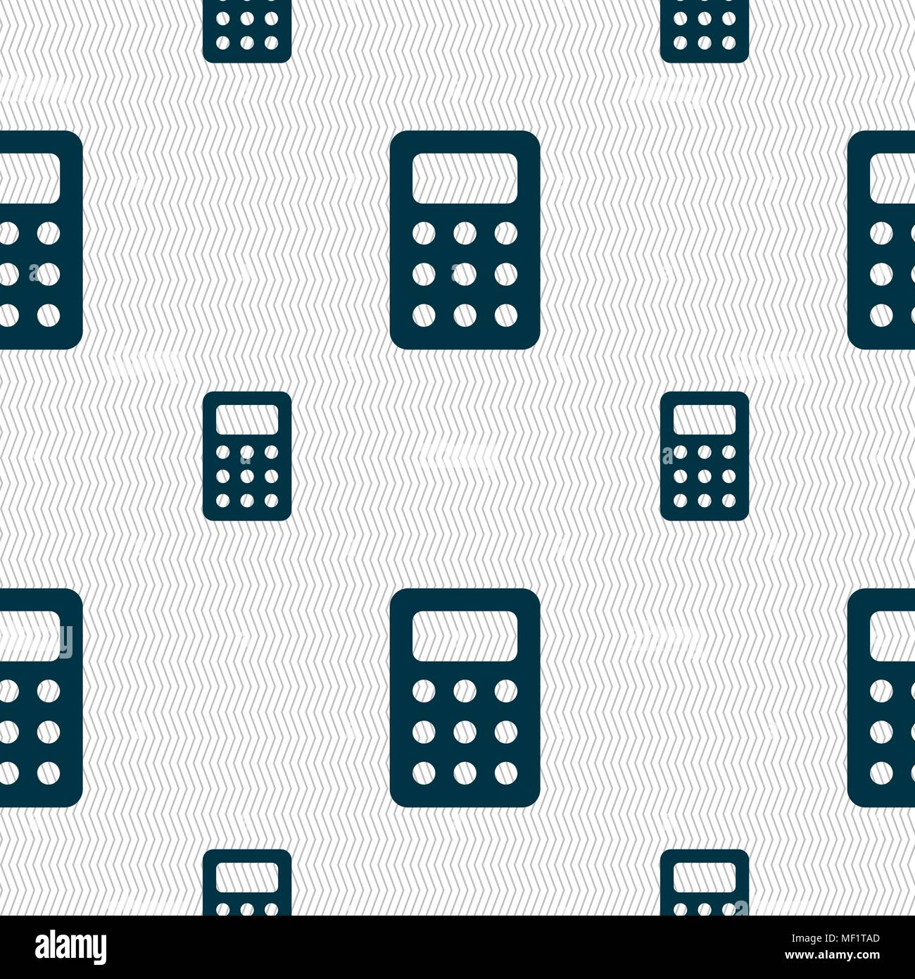 Calculator, Bookkeeping icon sign. Seamless pattern with geometric texture.  Vector illustration Stock Vector Image & Art - Alamy